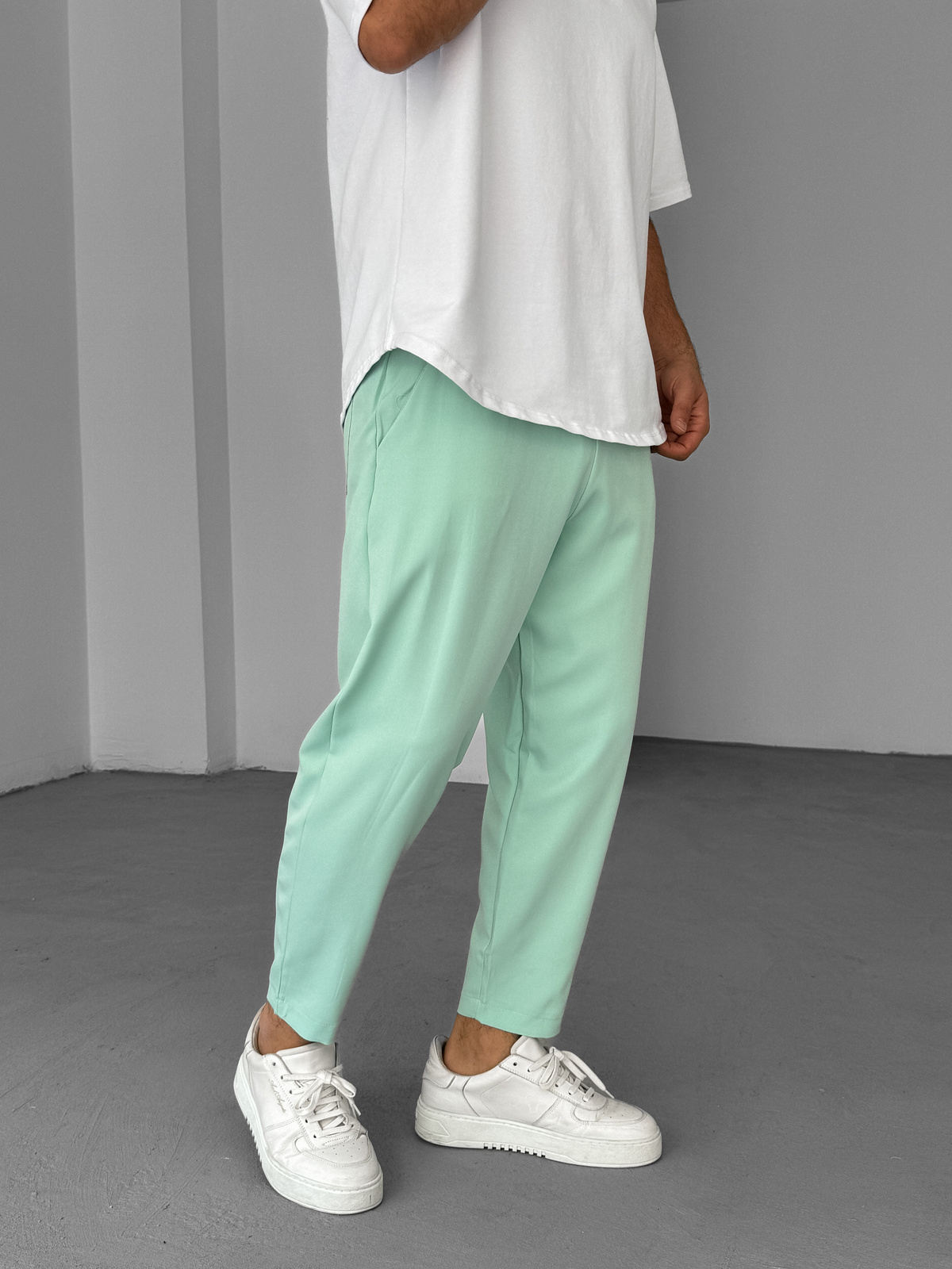 Su Yeşili Bol Kesim Basic Pantolon BY-319