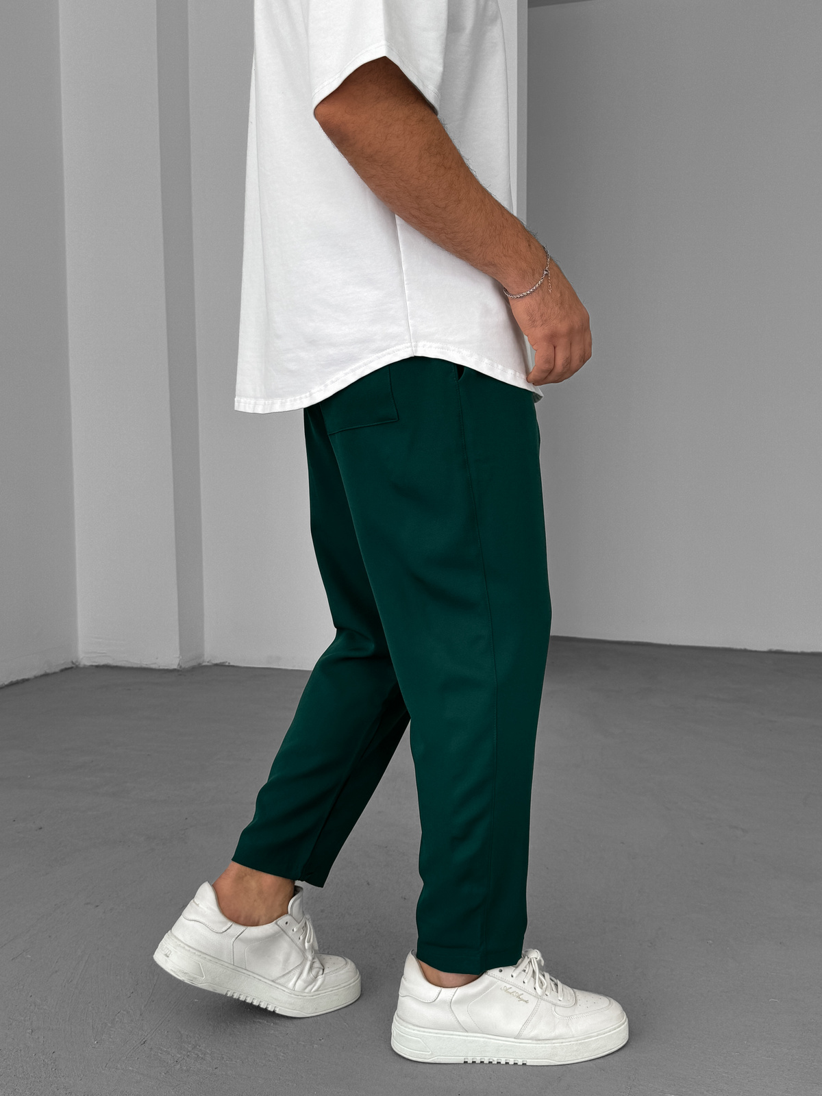 Koyu Yeşil Bol Kesim Basic Pantolon BY-319