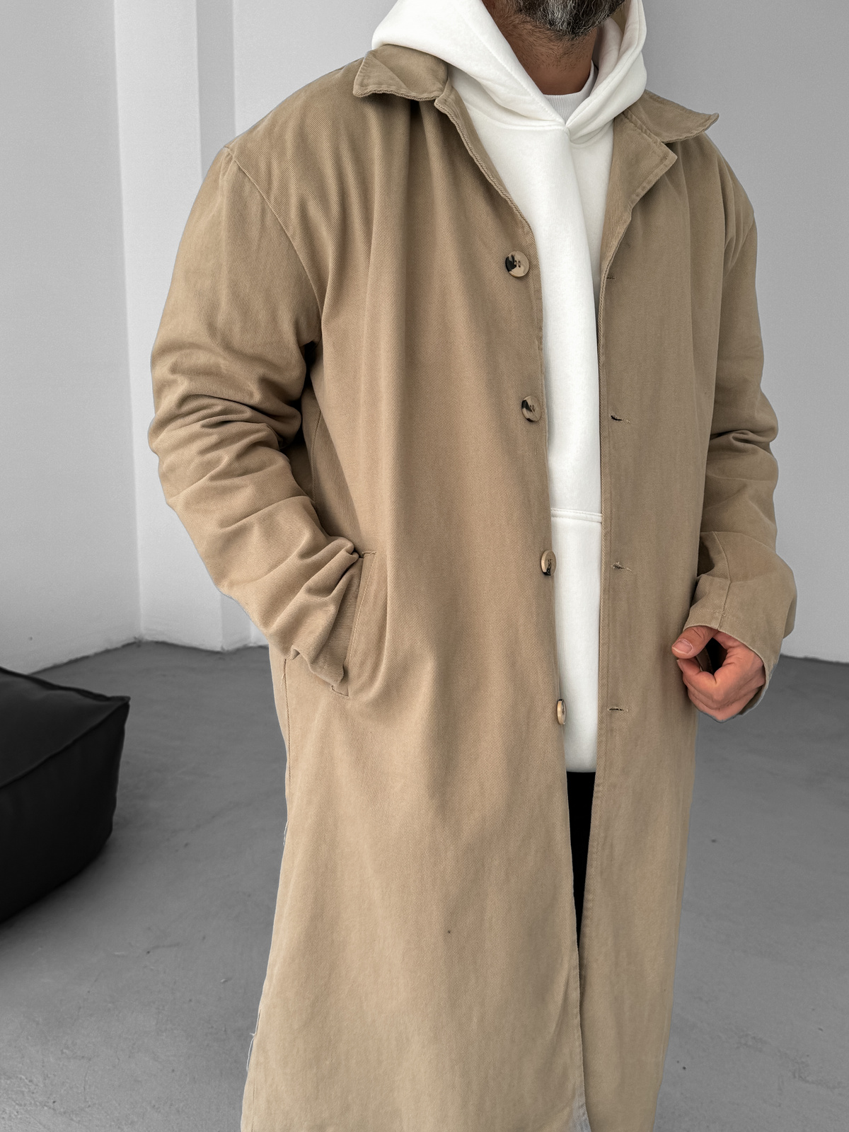Bej Cepli Gabardin Kaban B-4003