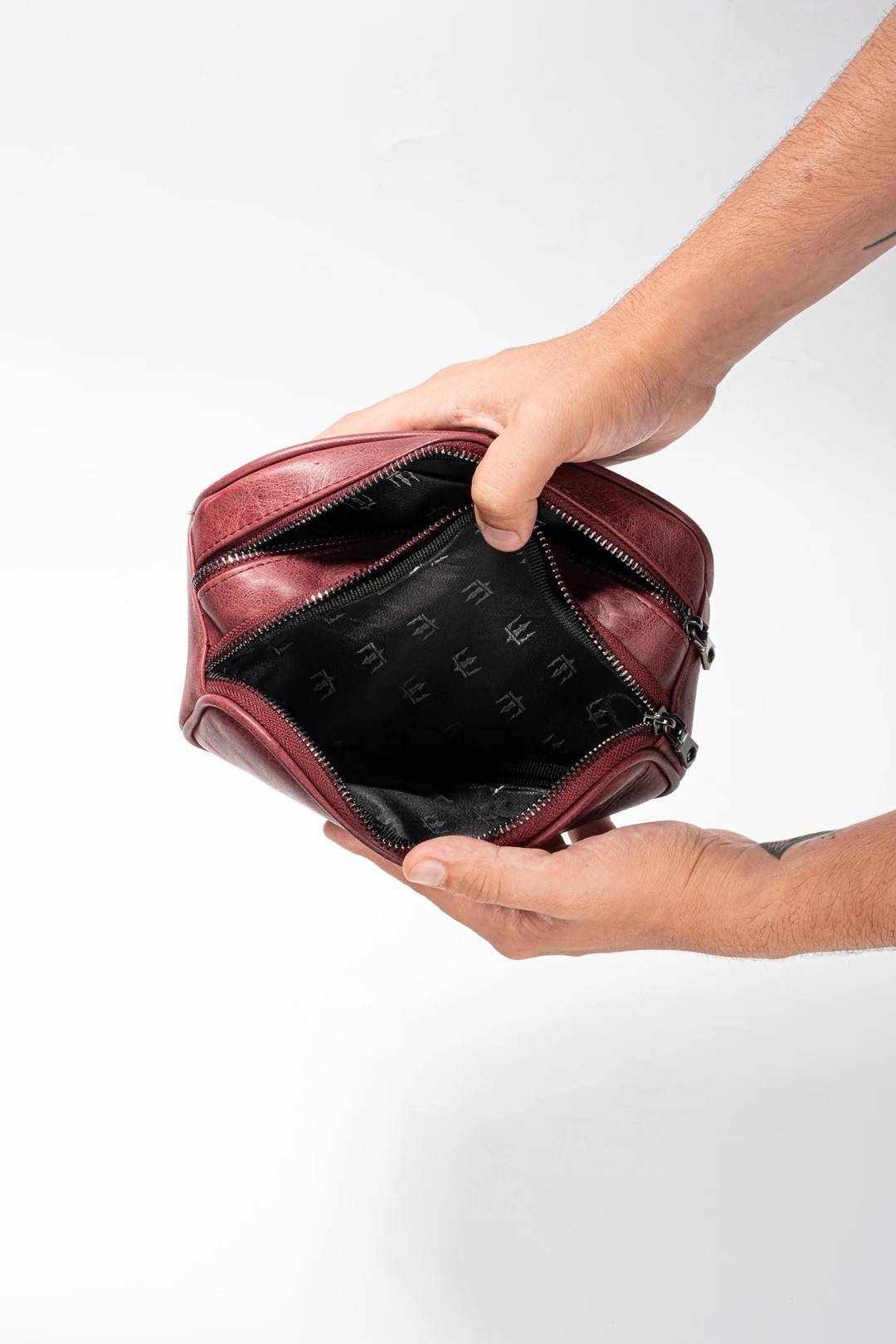 Bordo Pars Minimal Hakiki Deri El Çantası