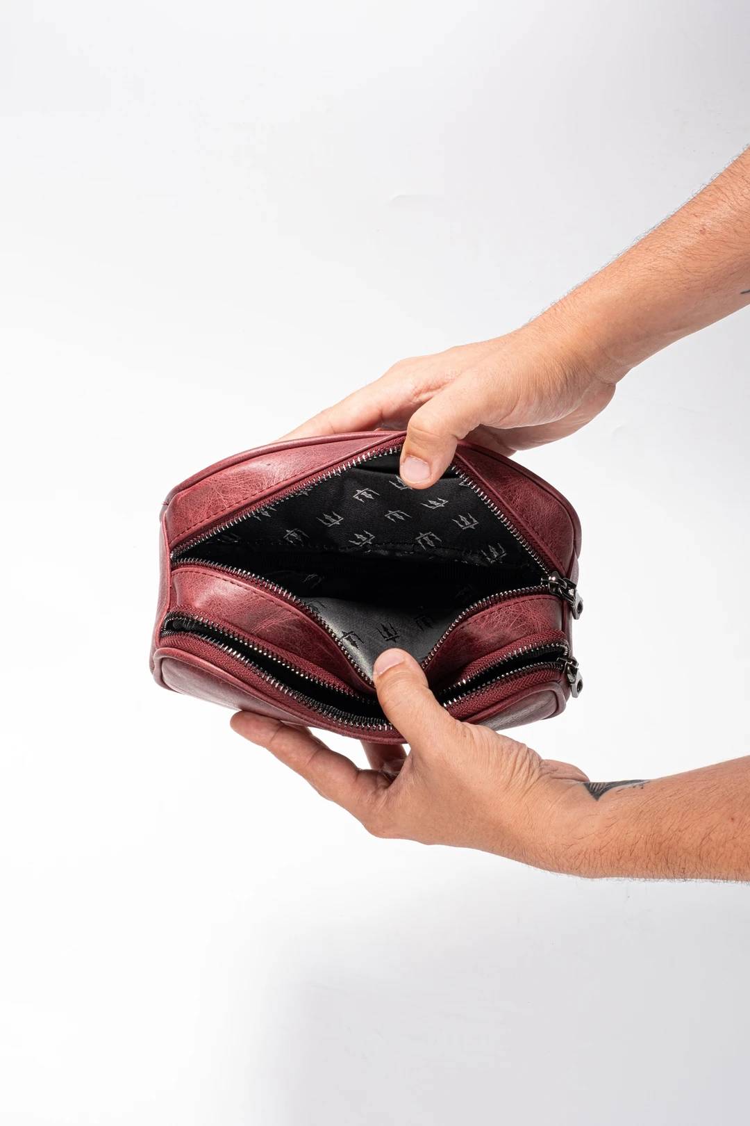 Bordo Pars Minimal Hakiki Deri El Çantası