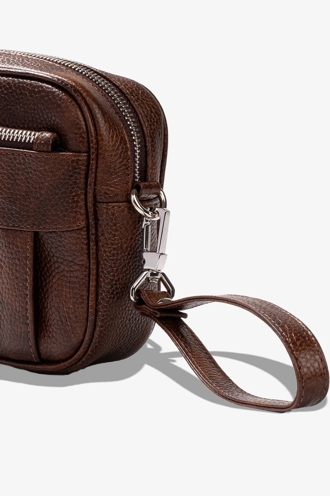 Kestane Lock Bag Hakiki Deri El Çantası