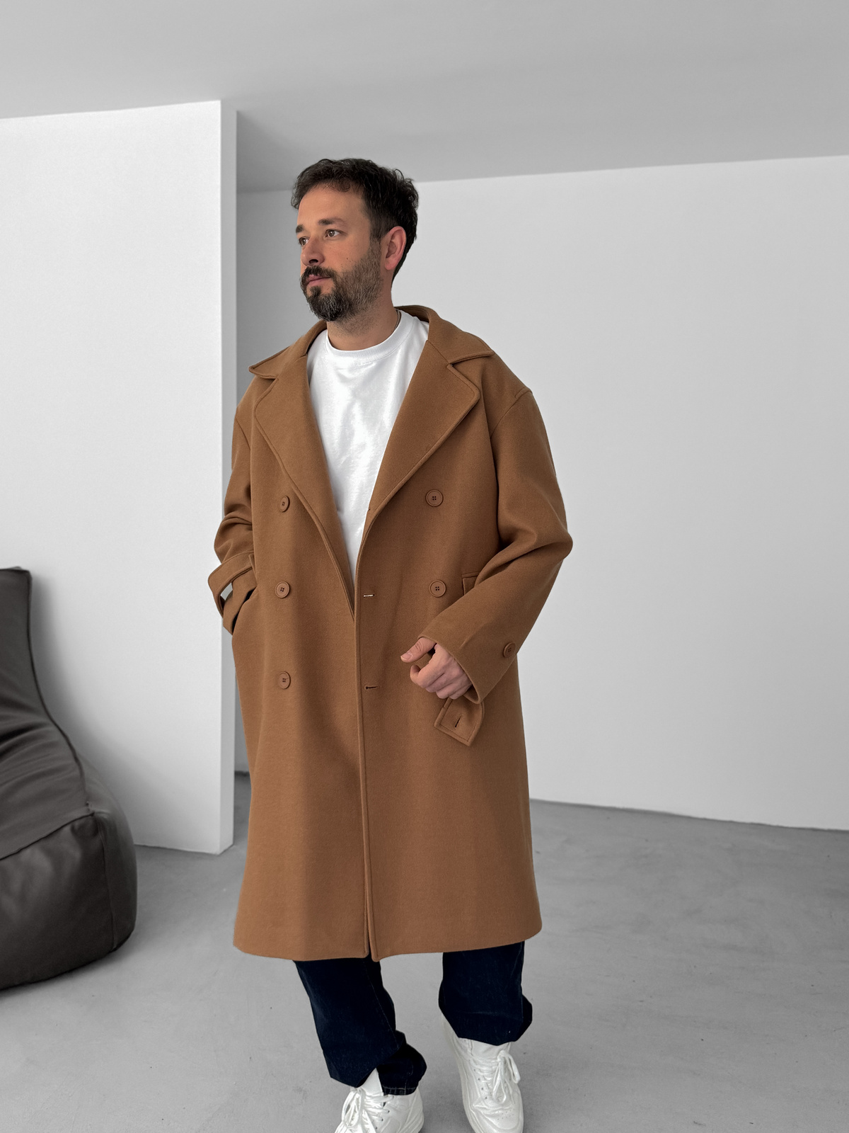 Taba Oversize Kaşe Kaban V-50-09
