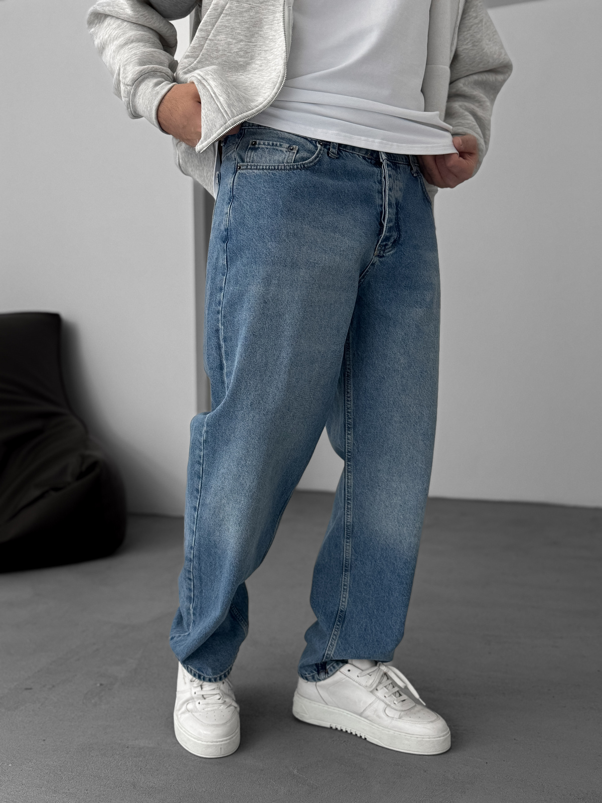 Mavi Yıkamalı Baggy Jean DP-64/77