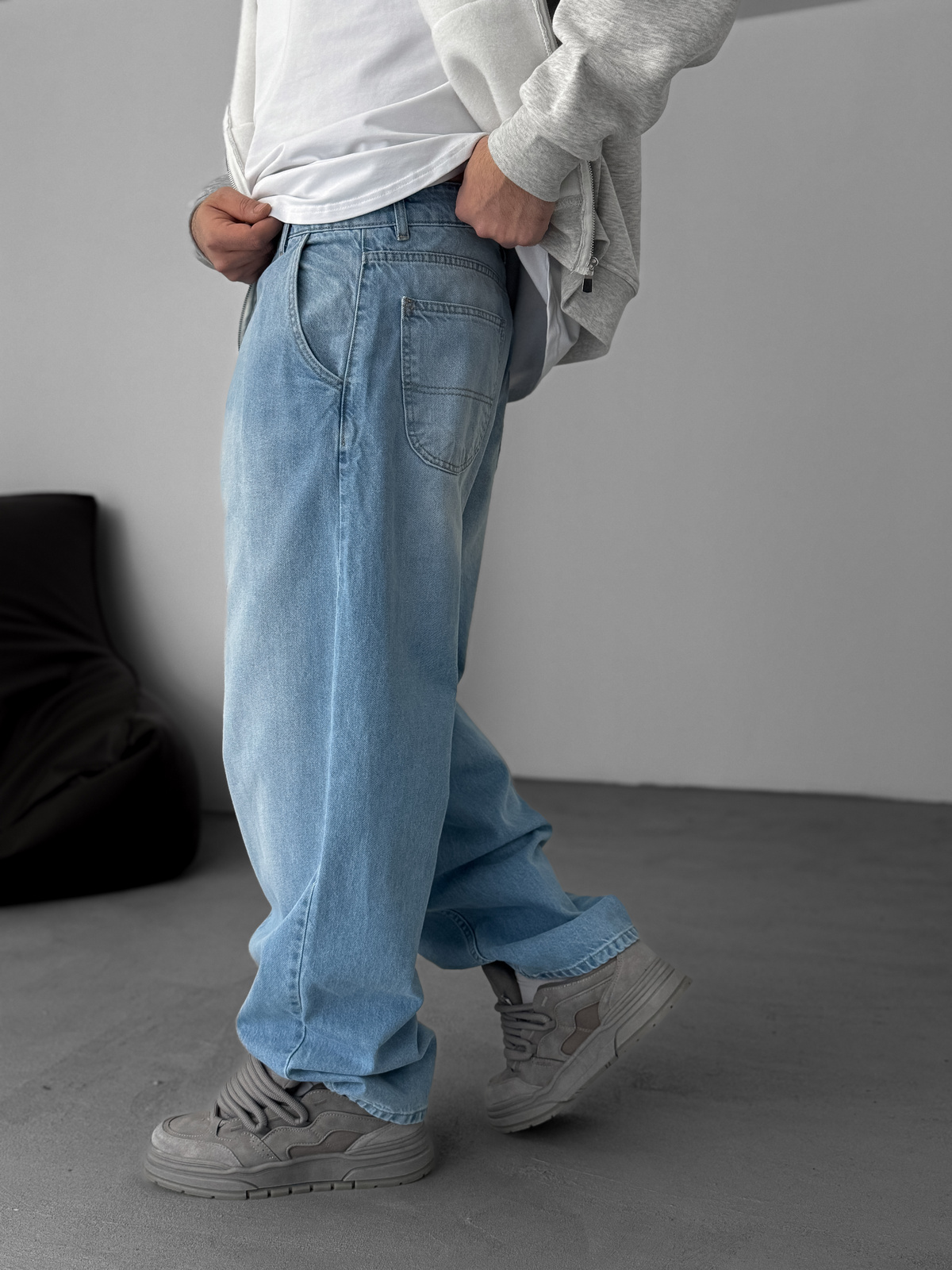 Açık Mavi Yıkamalı Skater Fit Jean DP-11