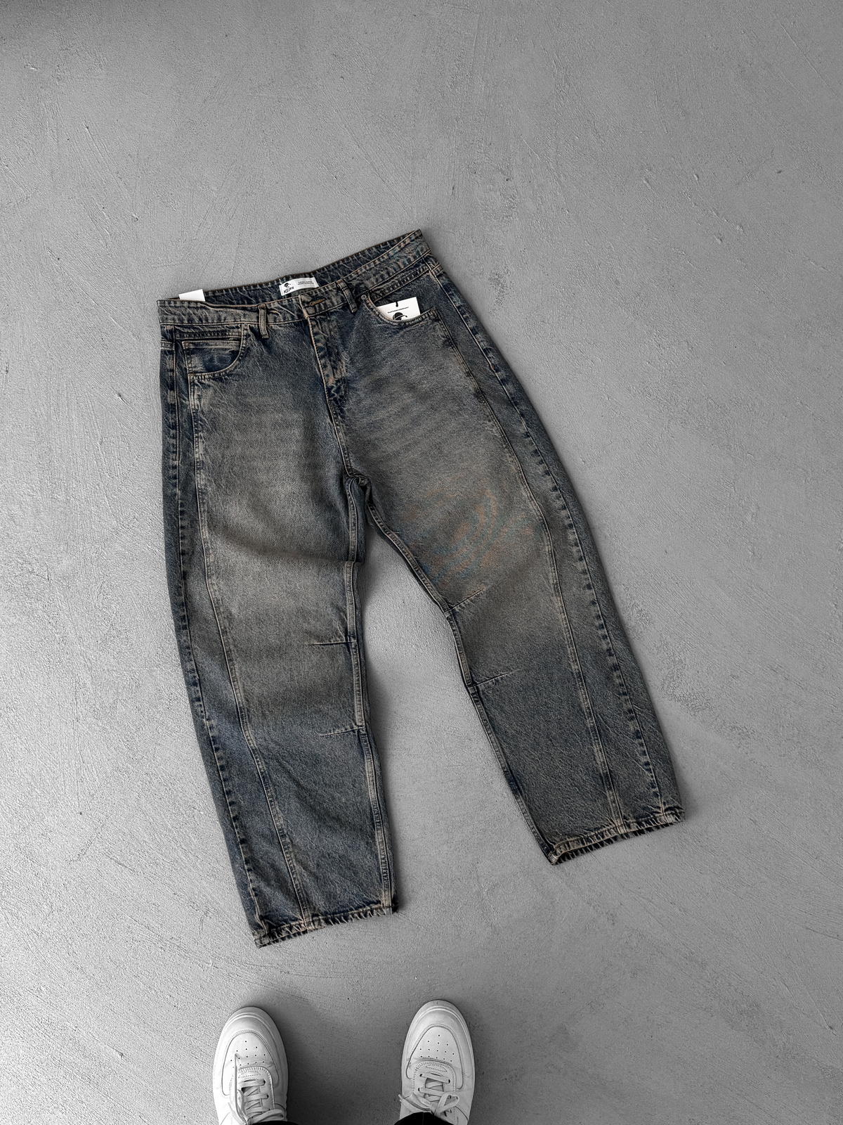 Açık Mavi Dikiş Detaylı Baggy Pantolon KE-715/693/708