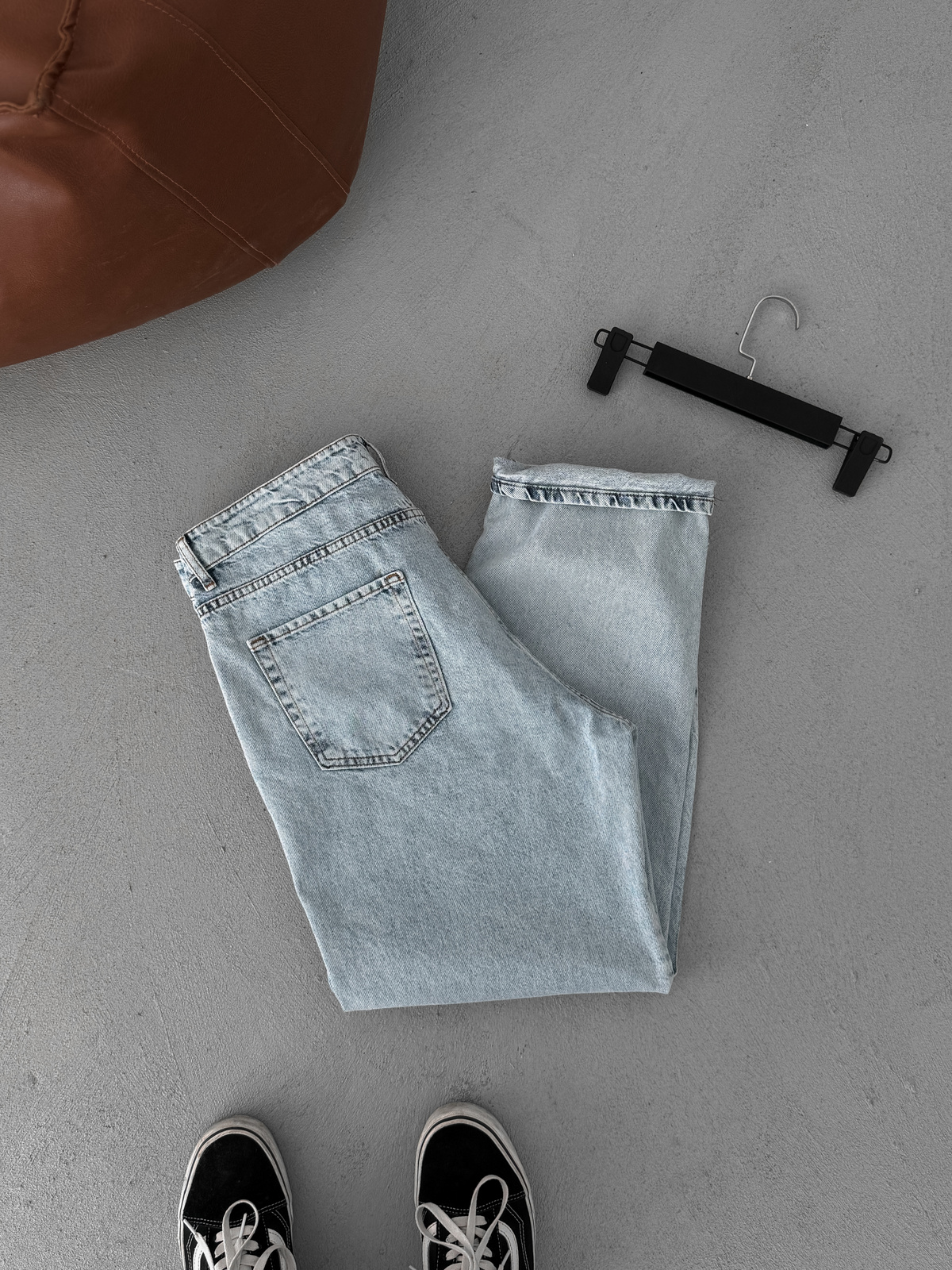 Buz Mavisi Parça Detaylı Baggy Pantolon KE-699/698