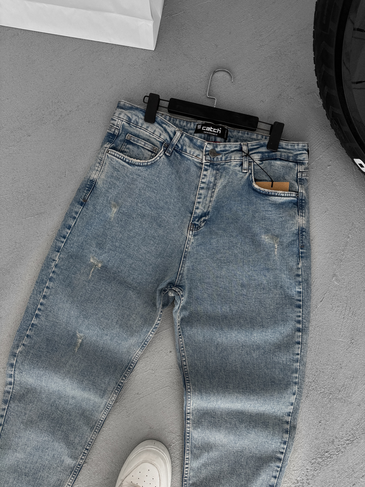 Mavi Yırtık Detaylı Boyfriend C-6441