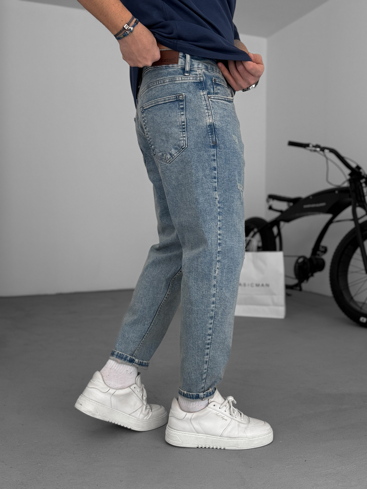 Mavi Yırtık Detaylı Boyfriend C-6441