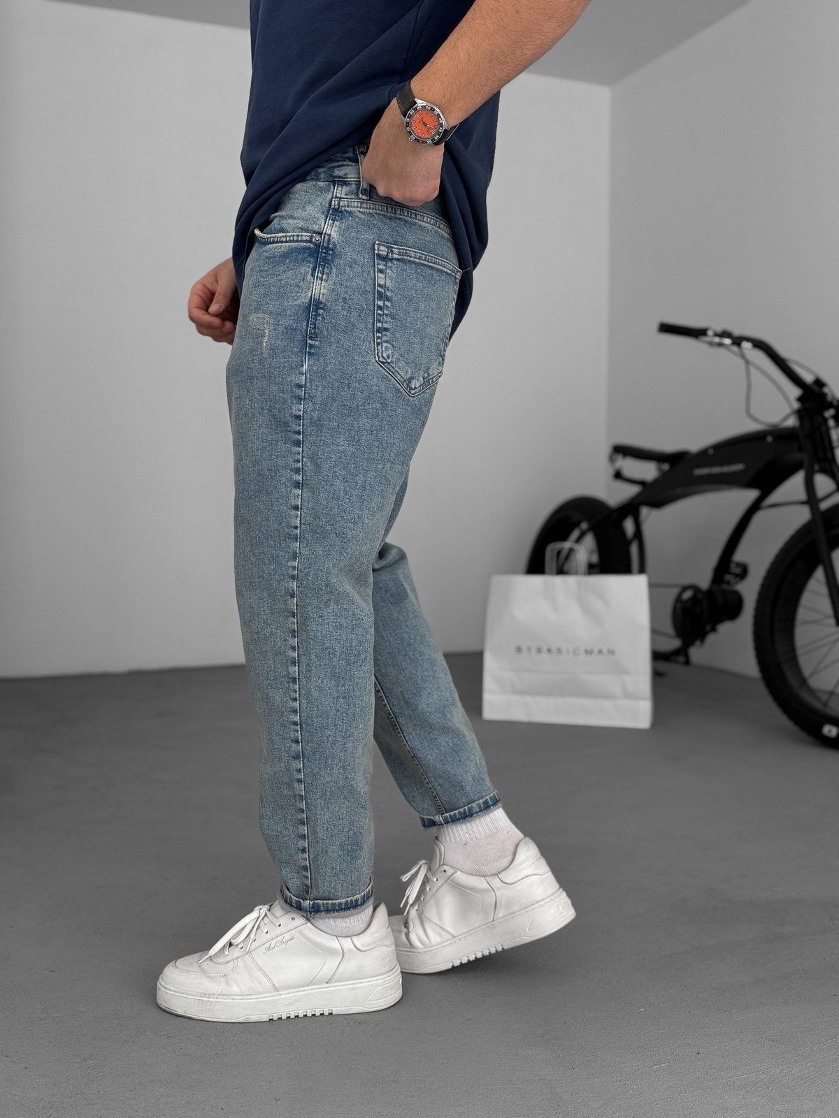 Mavi Yırtık Detaylı Boyfriend C-6441