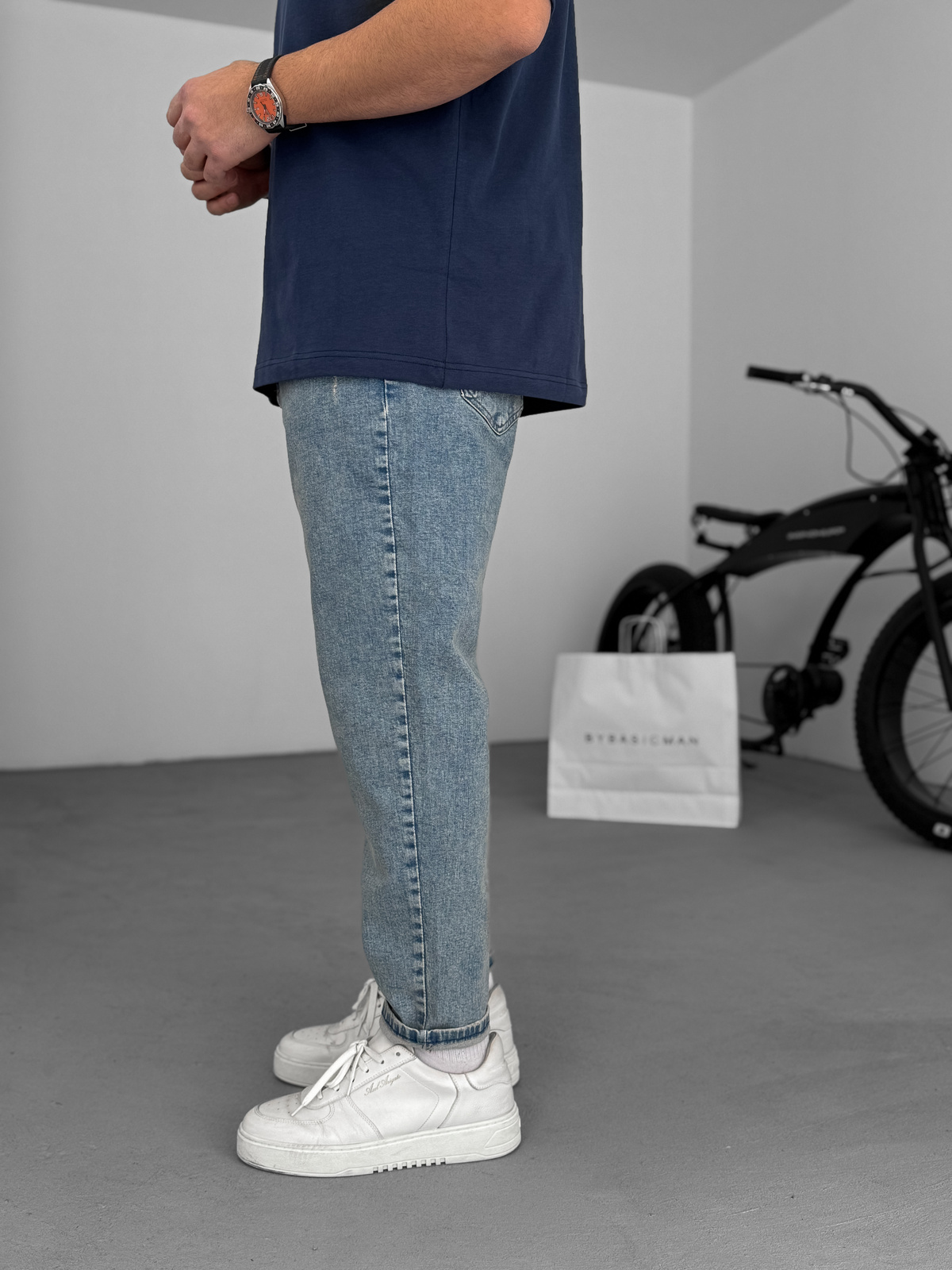 Mavi Yırtık Detaylı Boyfriend C-6441