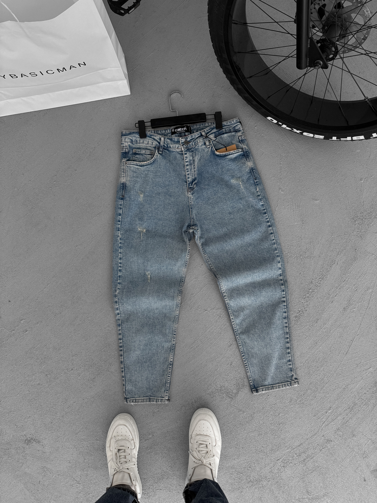 Mavi Yırtık Detaylı Boyfriend C-6441