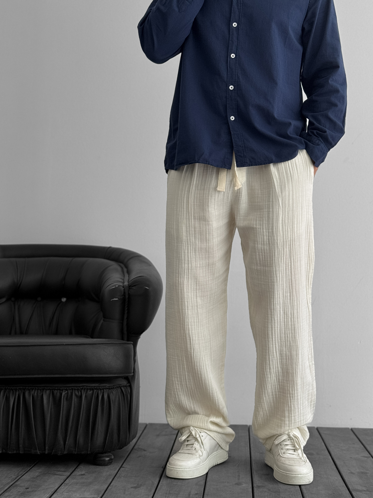 Ekru Müslin Kumaş Pantolon G-5232/8