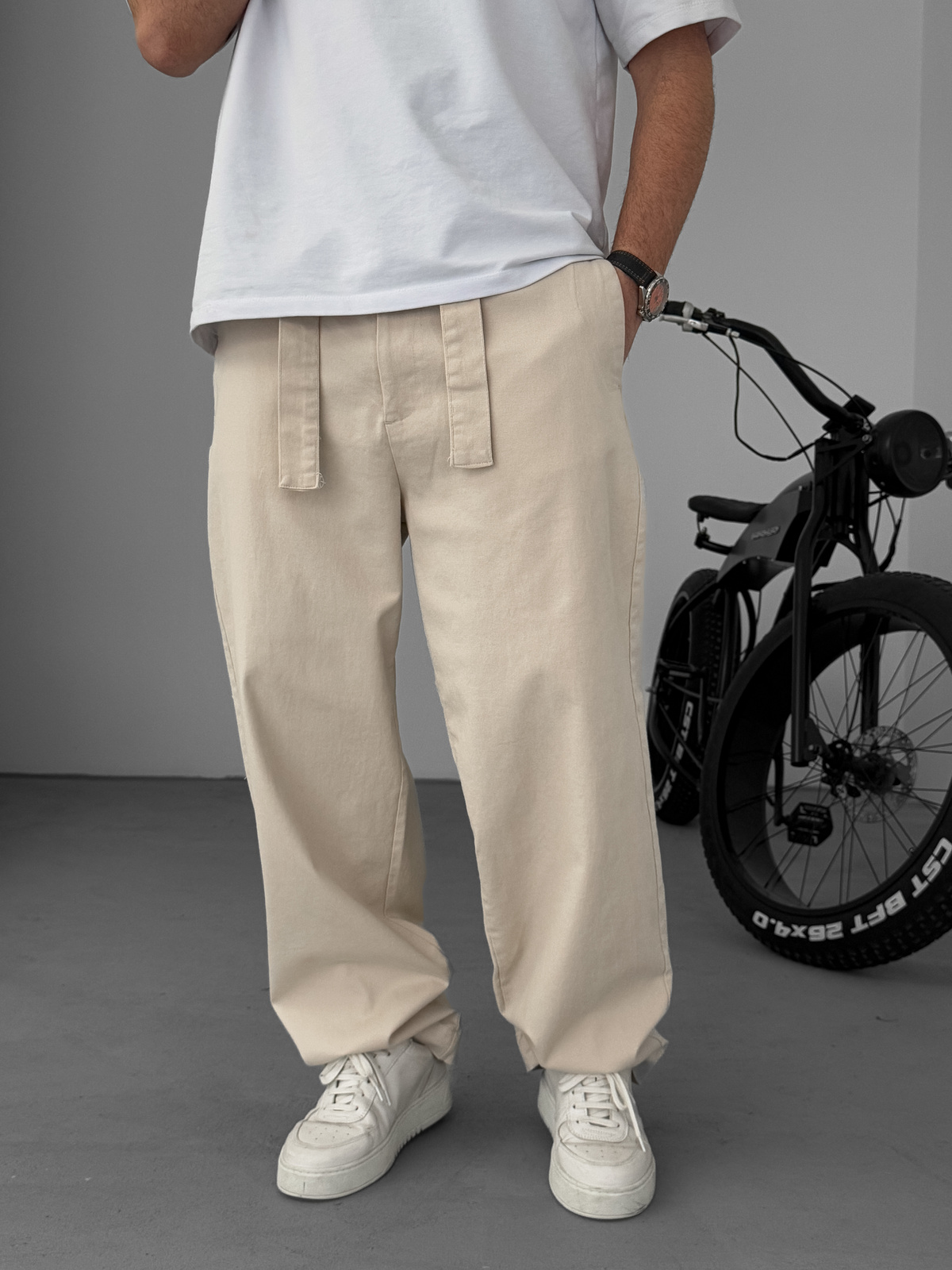 Taş Basic Kuşaklı Baggy Pantolon KE-1006/1011