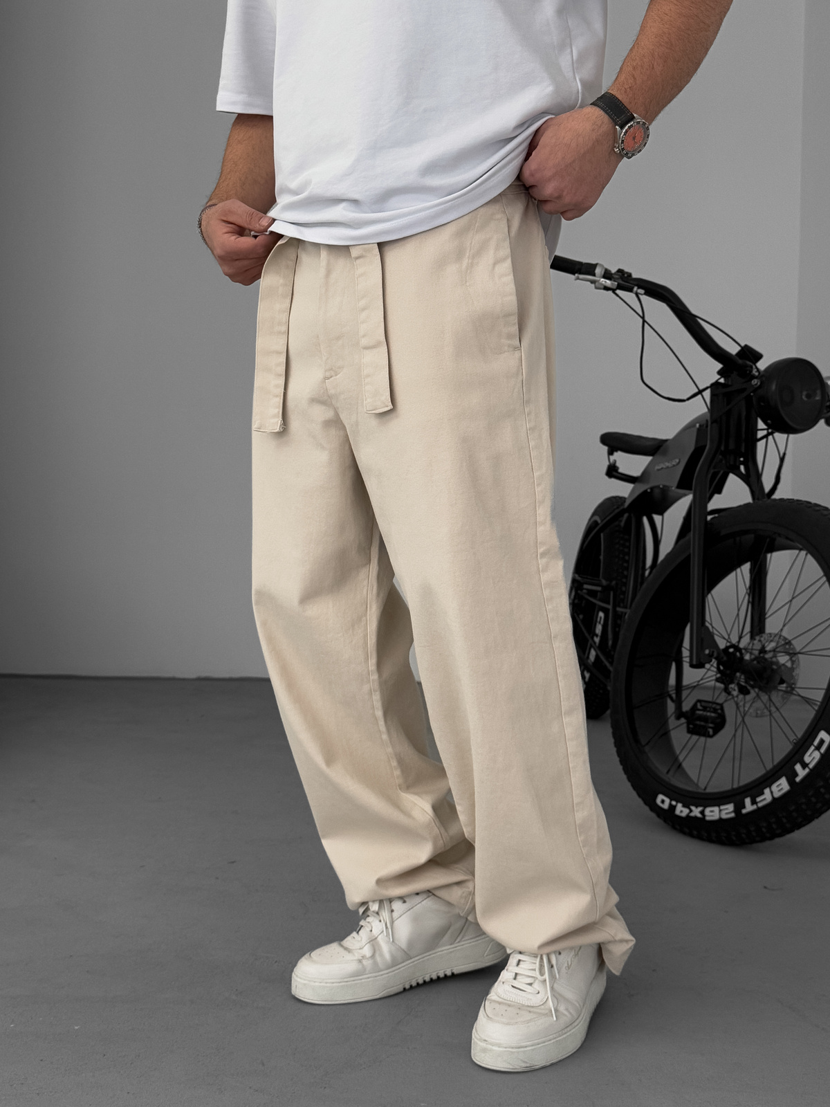Taş Basic Kuşaklı Baggy Pantolon KE-1006/1011