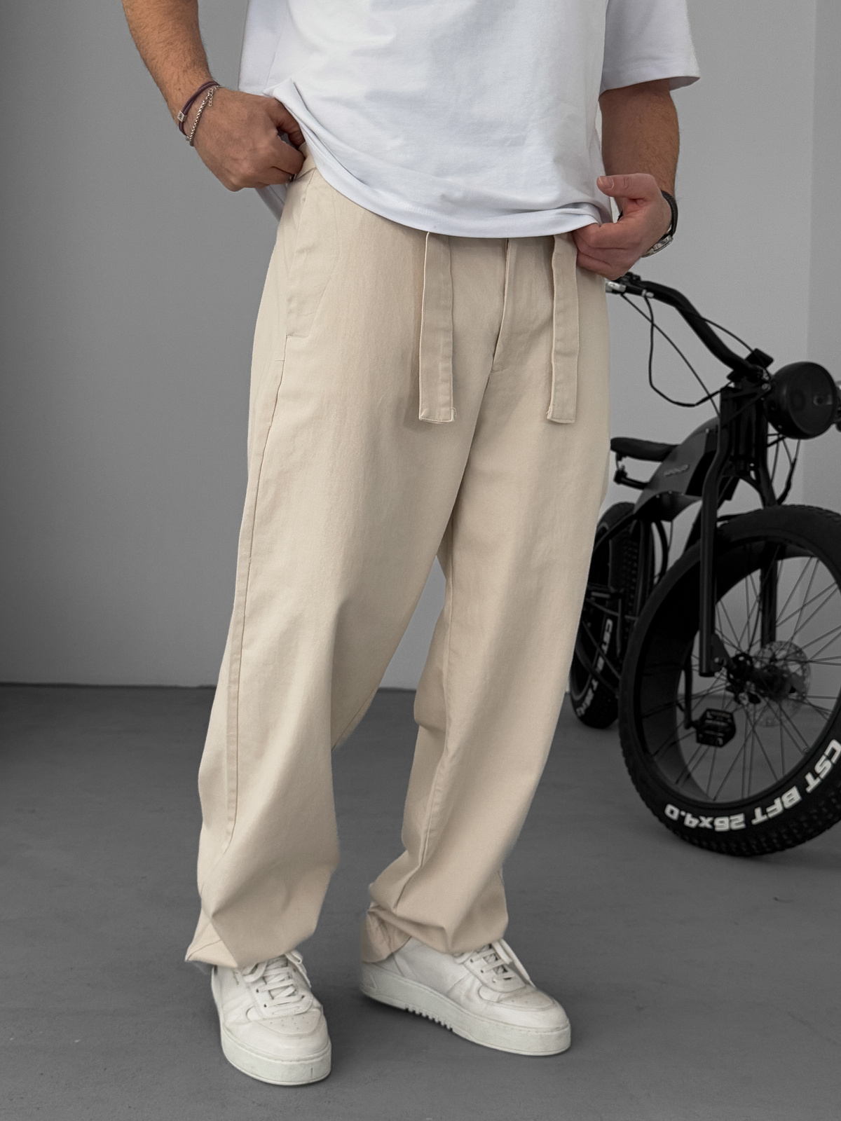 Taş Basic Kuşaklı Baggy Pantolon KE-1006/1011