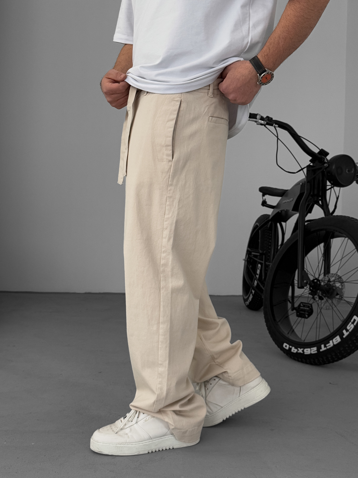 Taş Basic Kuşaklı Baggy Pantolon KE-1006/1011