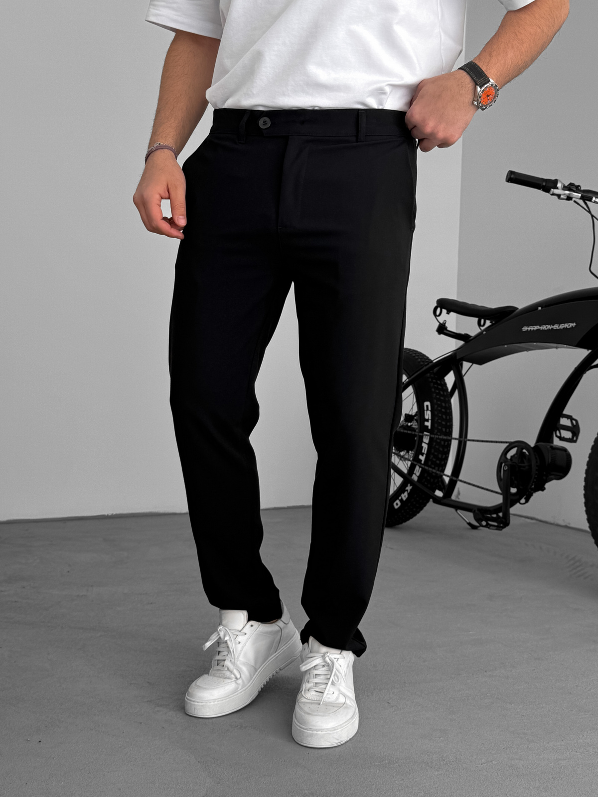 Siyah Slim Fit Kumaş Pantolon KE-