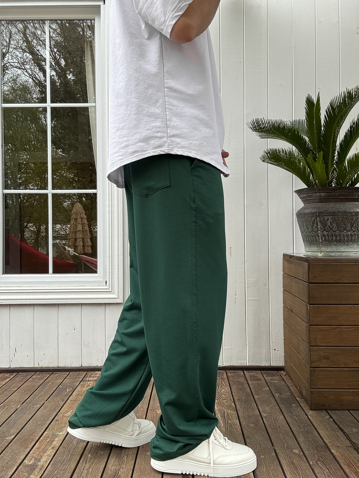 Koyu Yeşil Basic Baggy Eşofman JJ-711