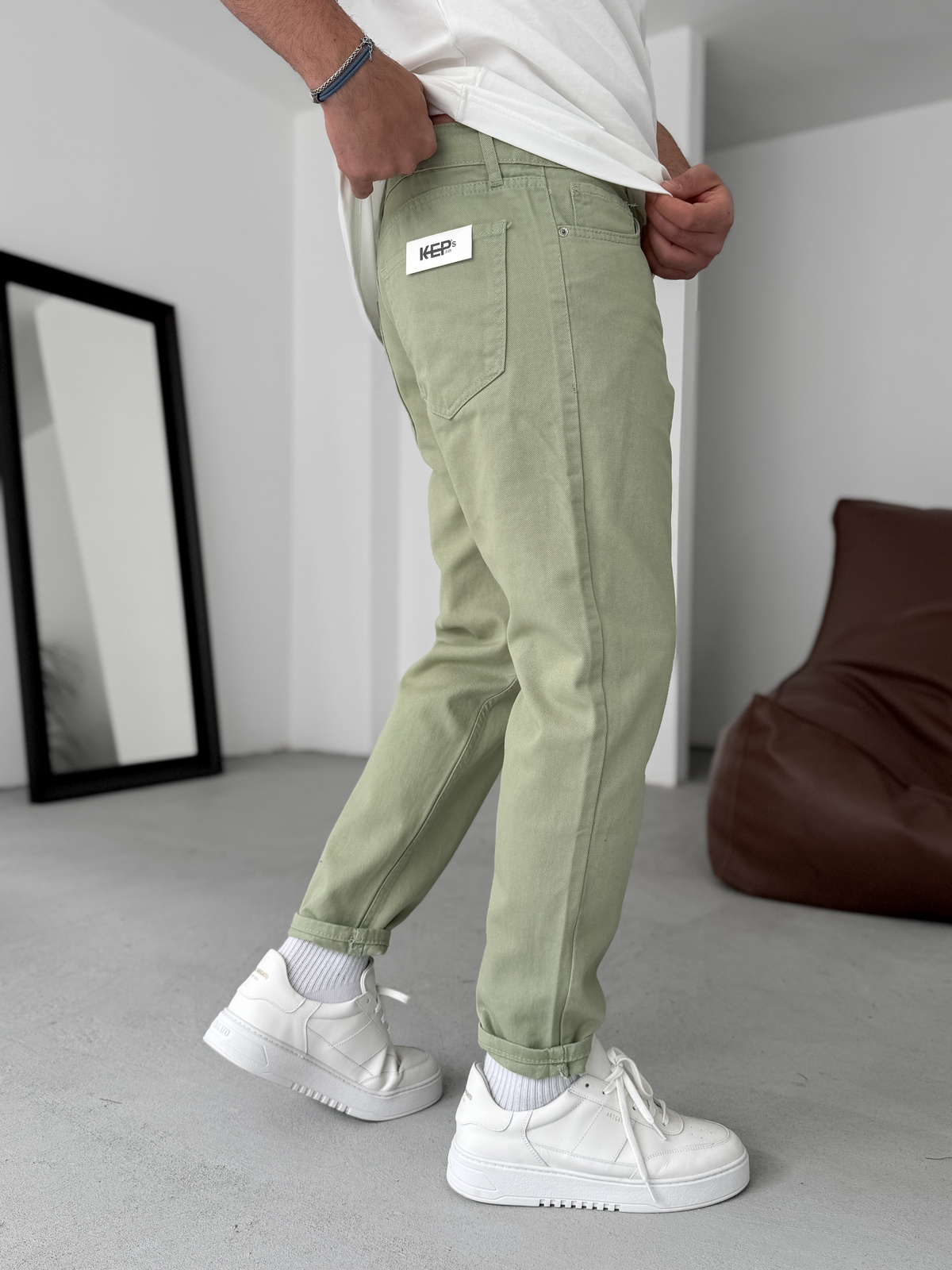 Yeşil Basic Boyfriend KE-444/459/396