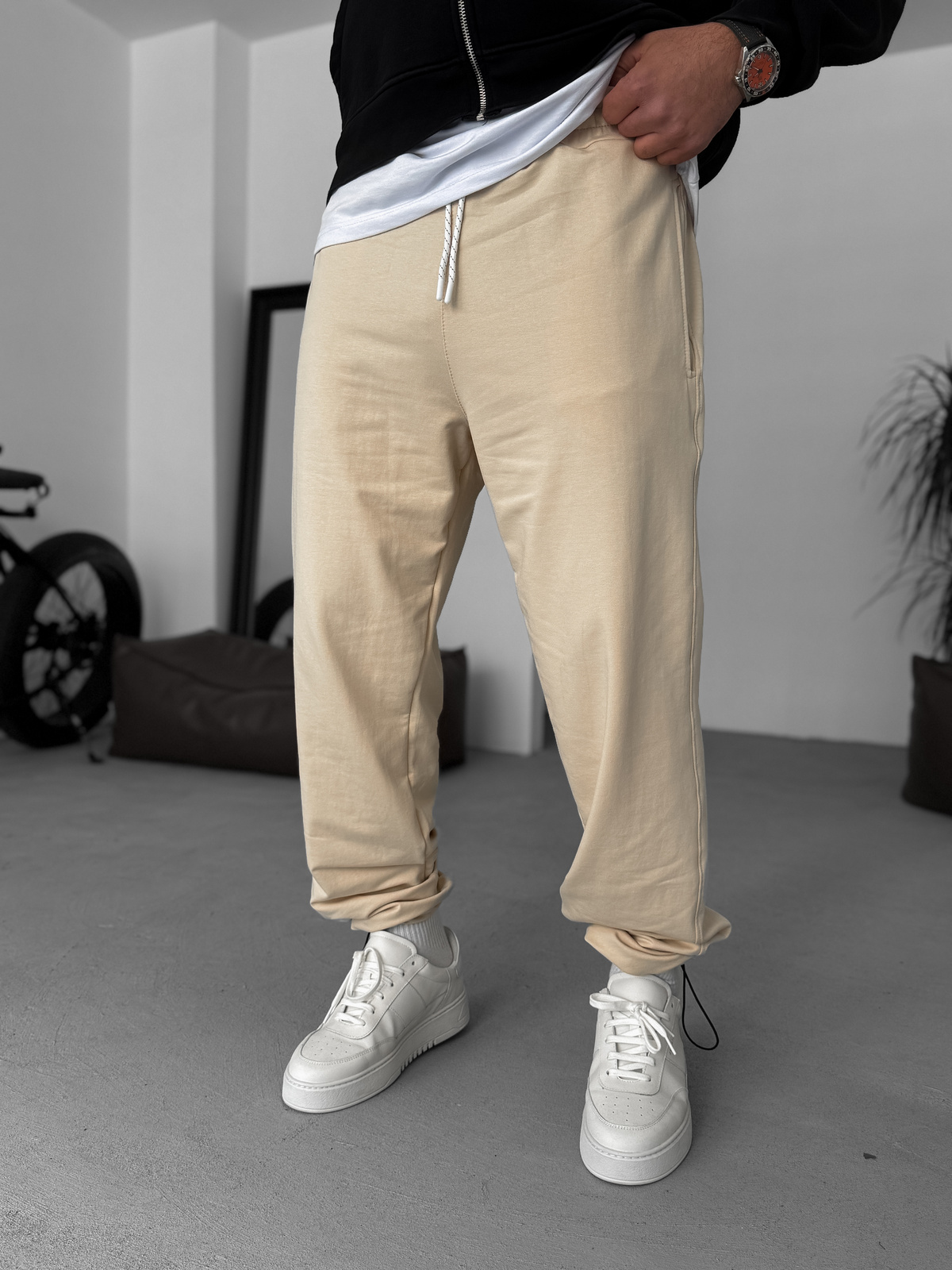 Bej Basic Stoper Eşofman KE-7018