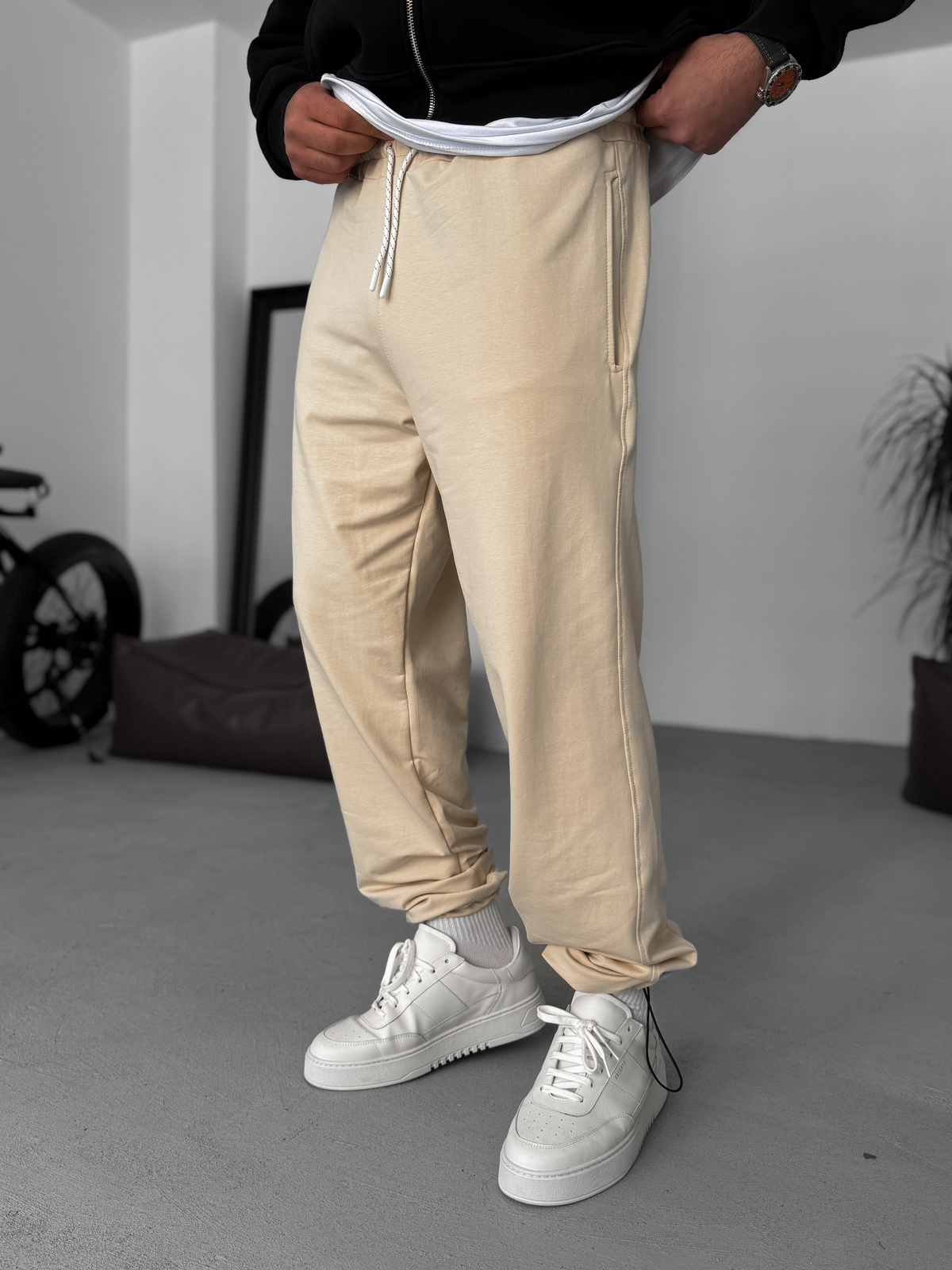 Bej Basic Stoper Eşofman KE-7018