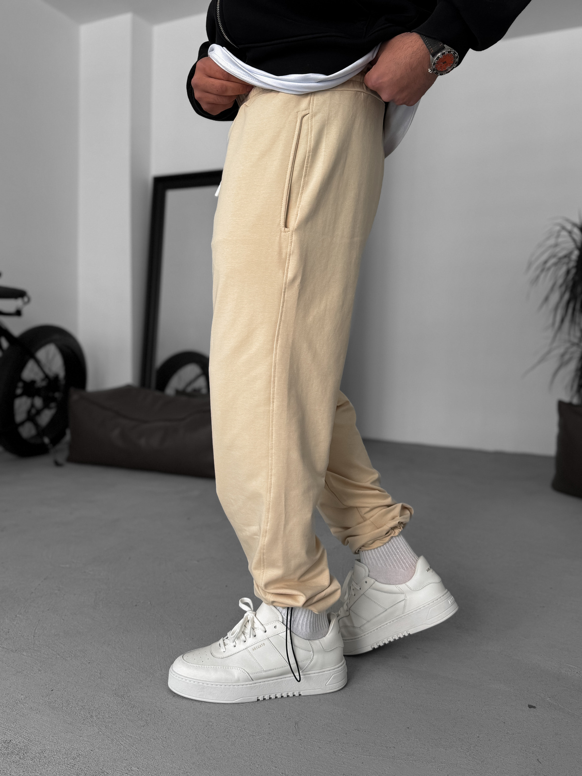 Bej Basic Stoper Eşofman KE-7018