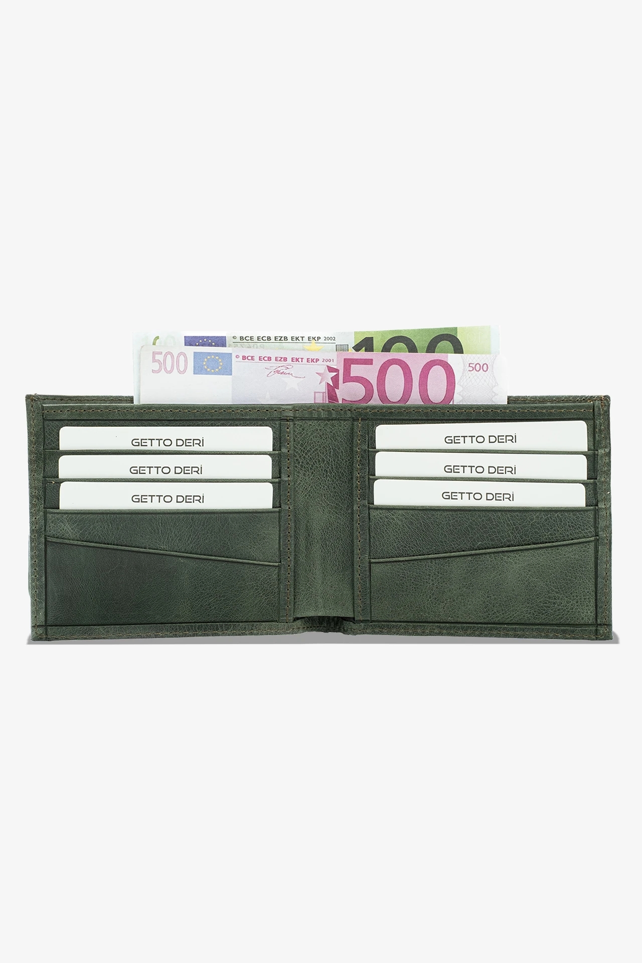 Yeşil Uso Hakiki Deri Cüzdan