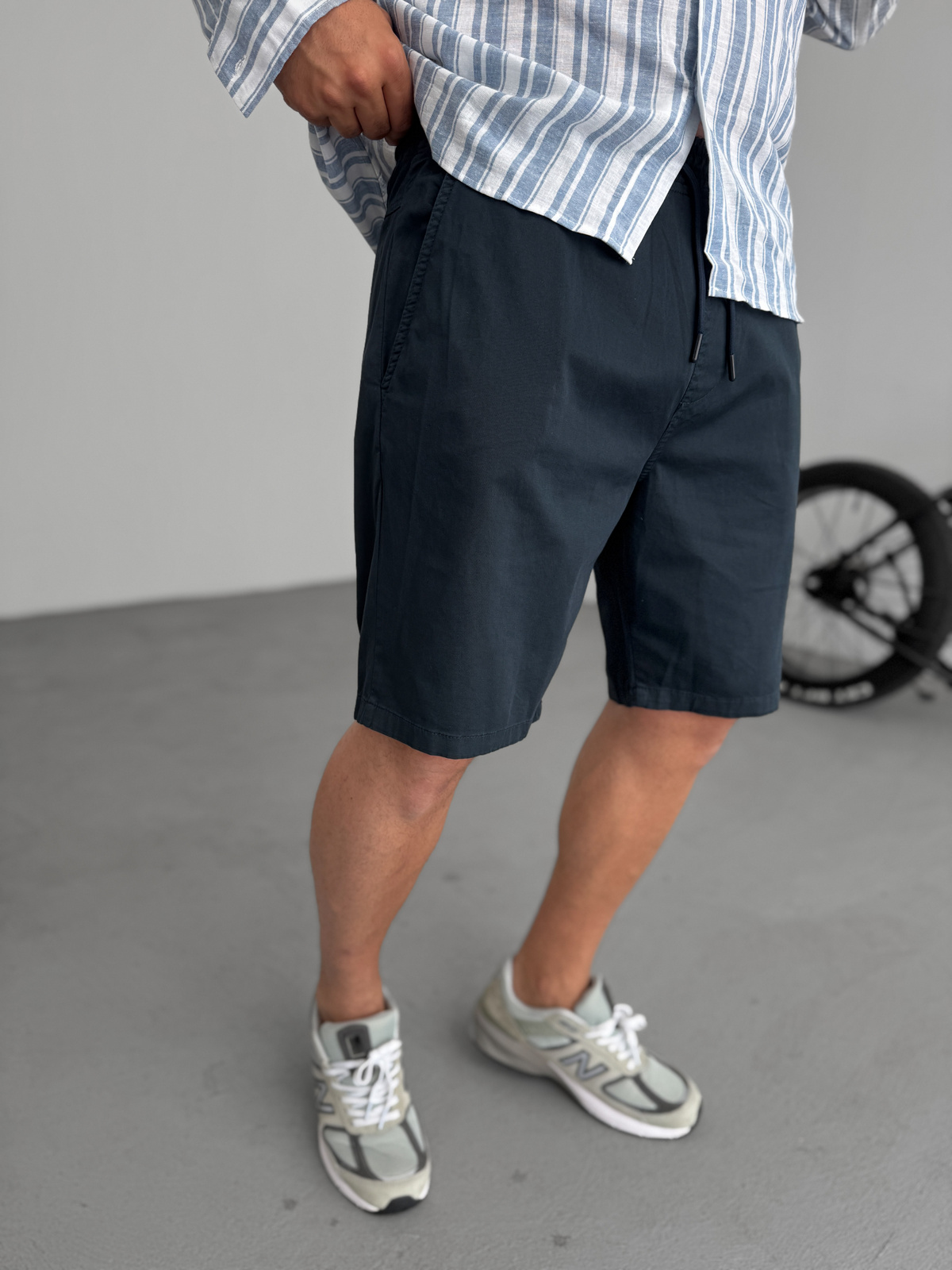 Lacivert Gabardin İnce Basic Şort YP-5011/3023