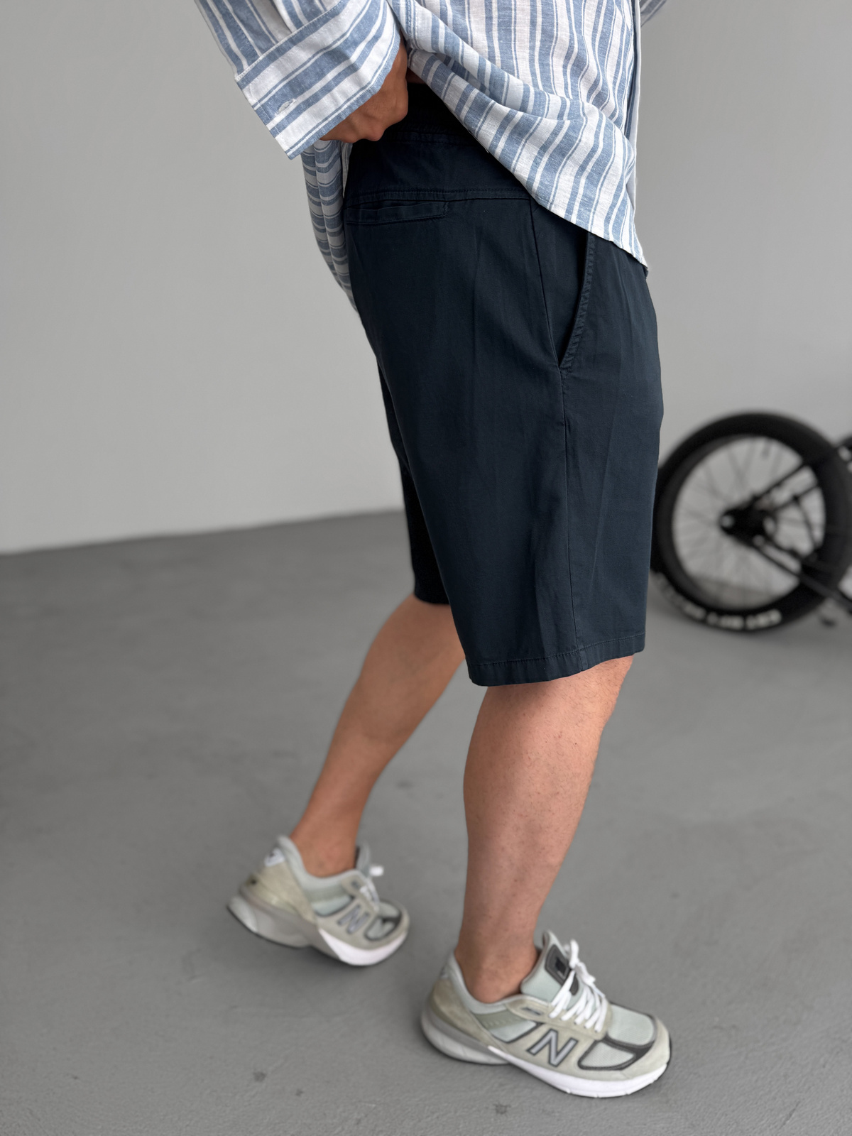 Lacivert Gabardin İnce Basic Şort YP-5011/3023