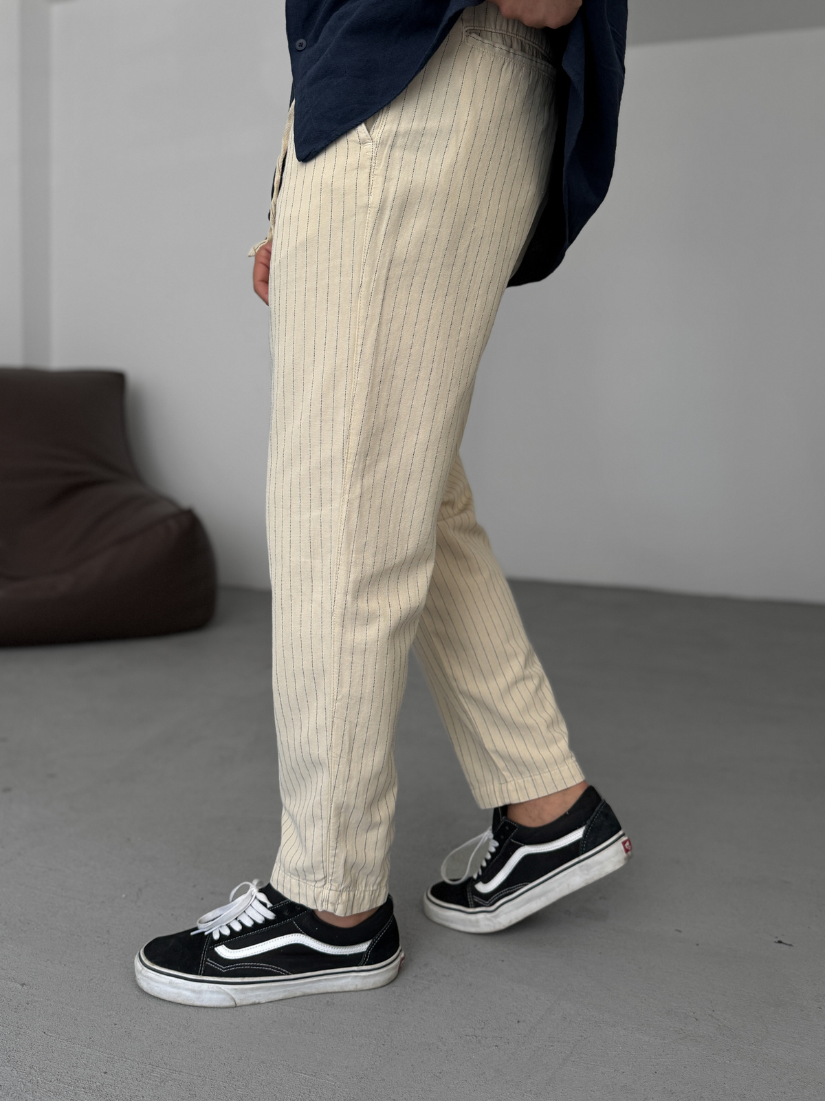 Bej Çizgili Pantolon GJ-16794