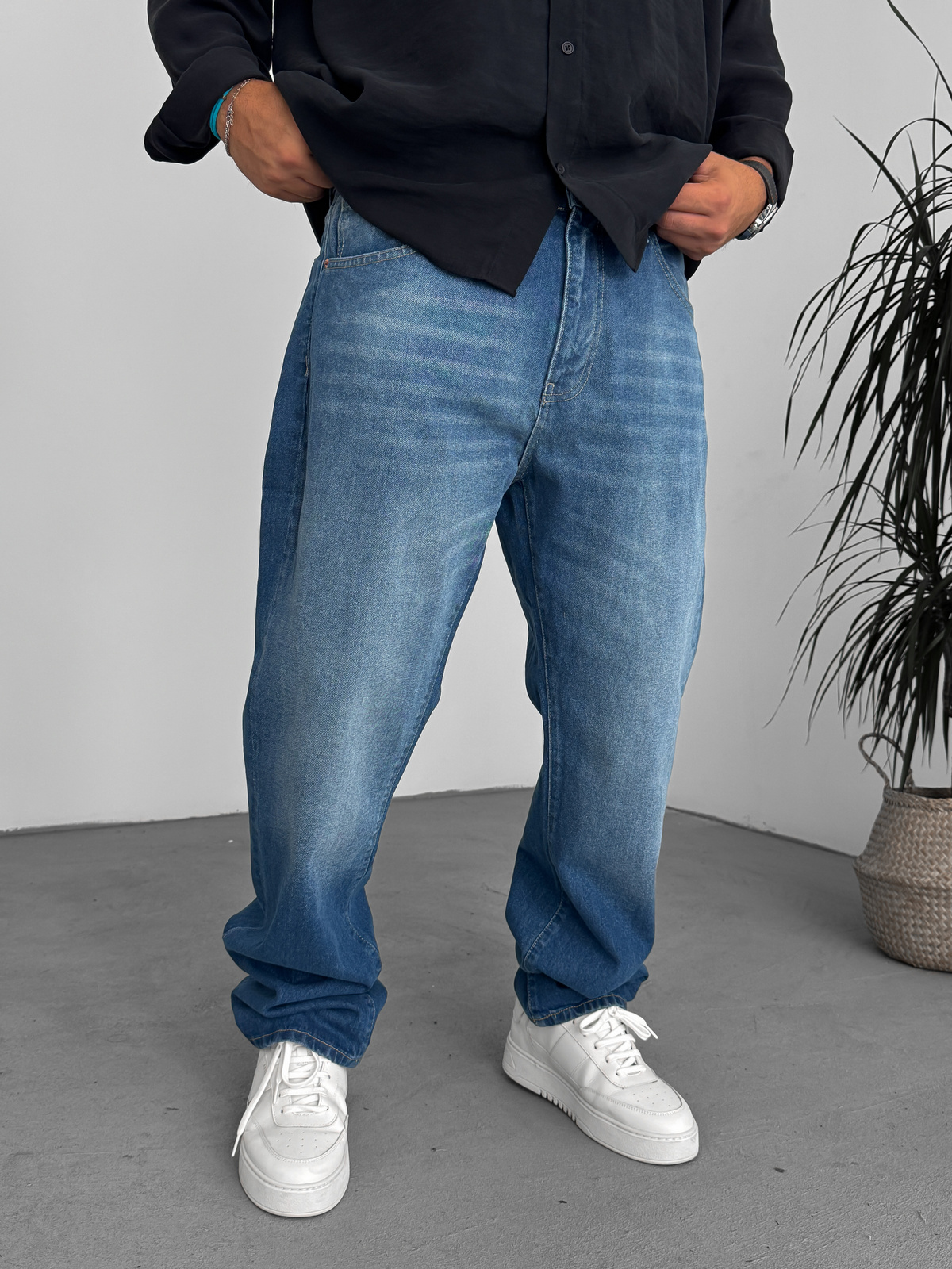Mavi Yıkamalı Baggy Jean GJ-834/835/727