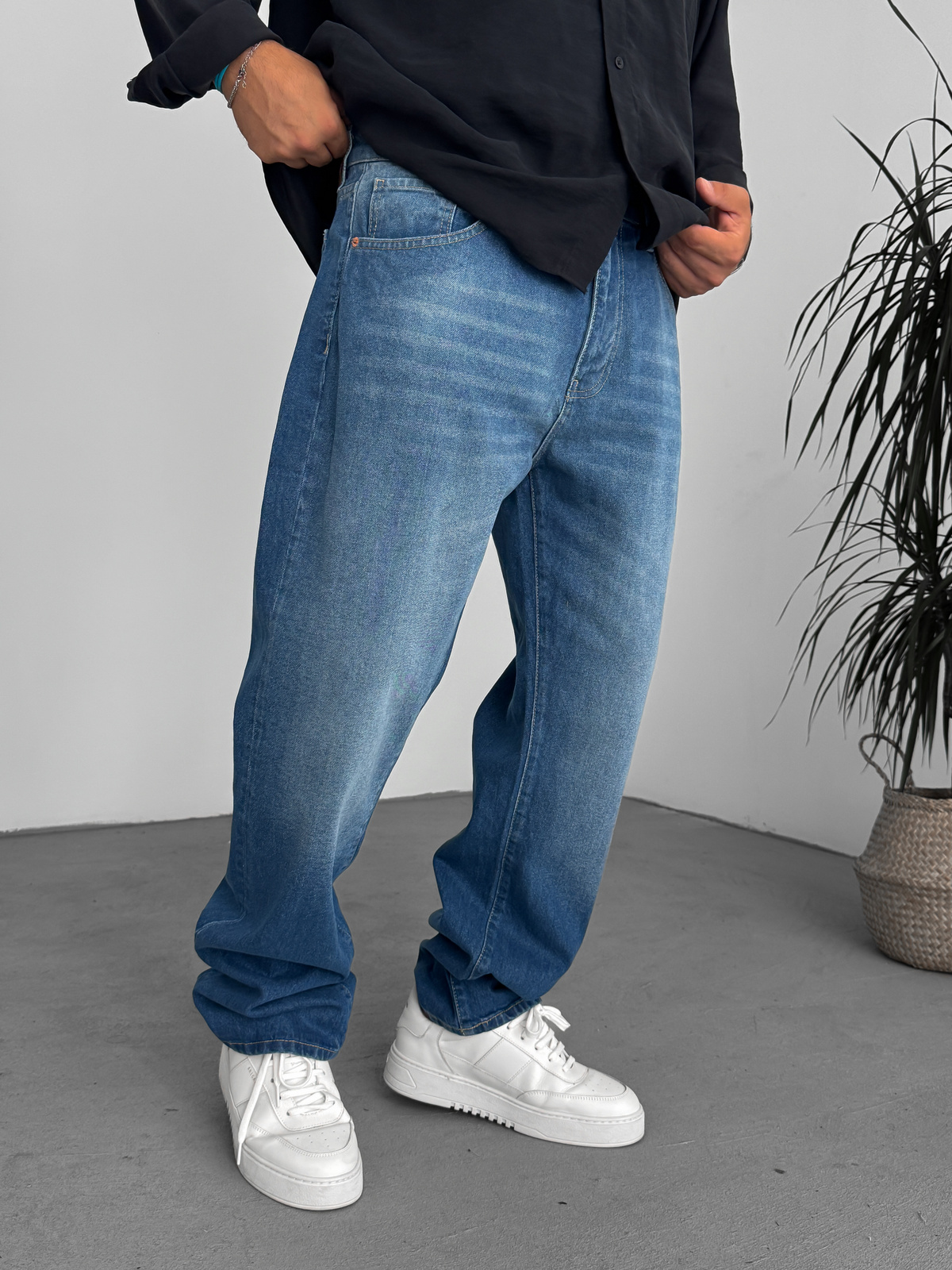 Mavi Yıkamalı Baggy Jean GJ-834/835/727
