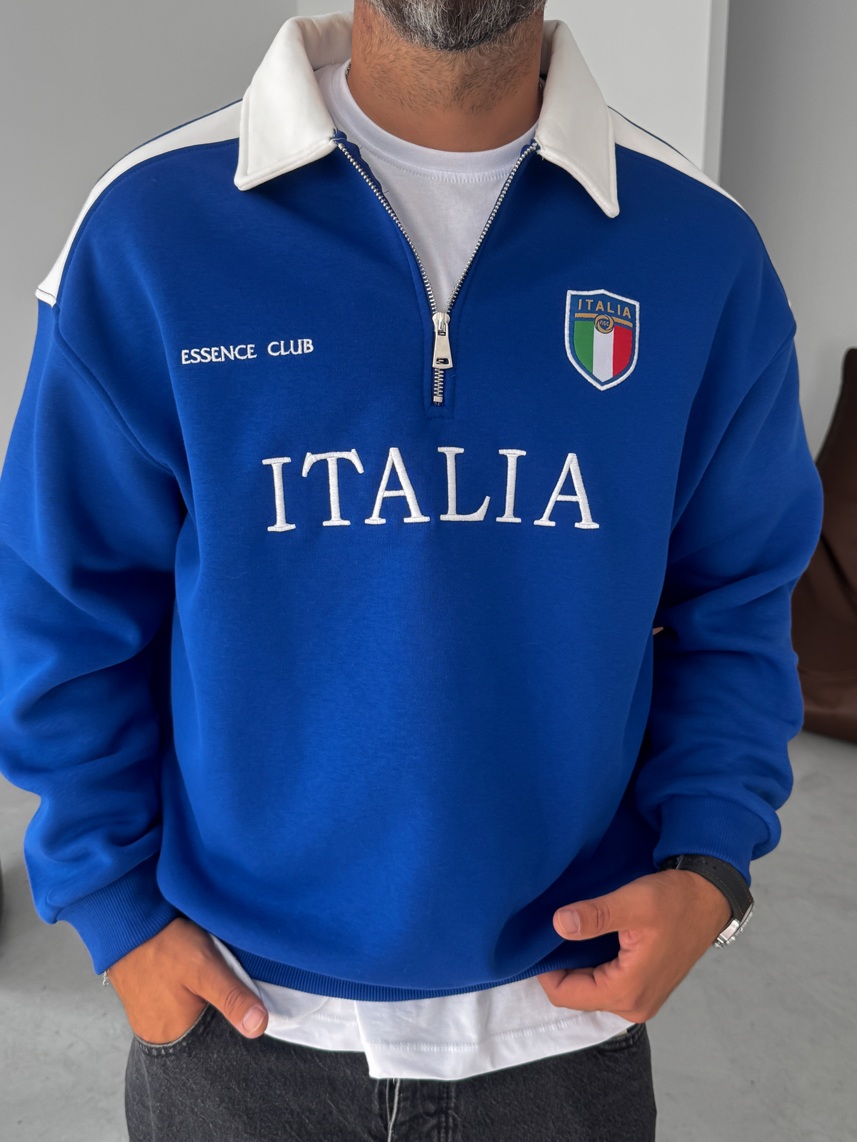 Mavi Italy Nakışlı Oversize Sweatshirt ES-71-80
