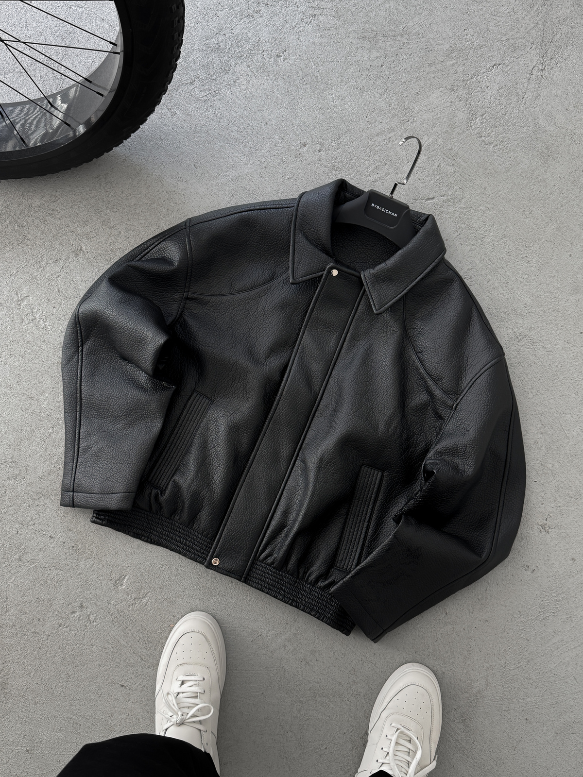 Siyah Retro Oversize Deri Ceket G-5761
