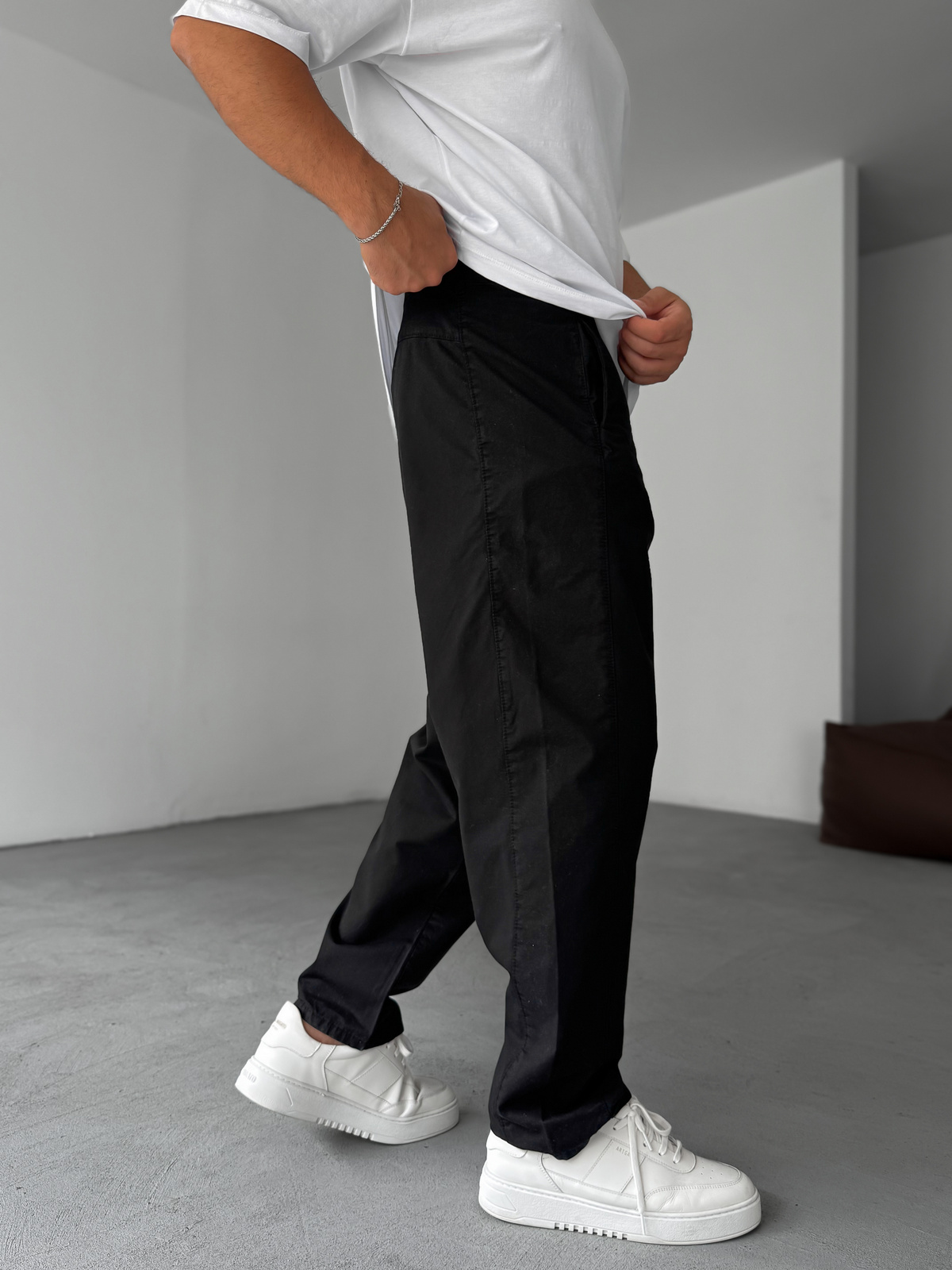 Siyah Yanı Dikişli Pantolon YP-5029