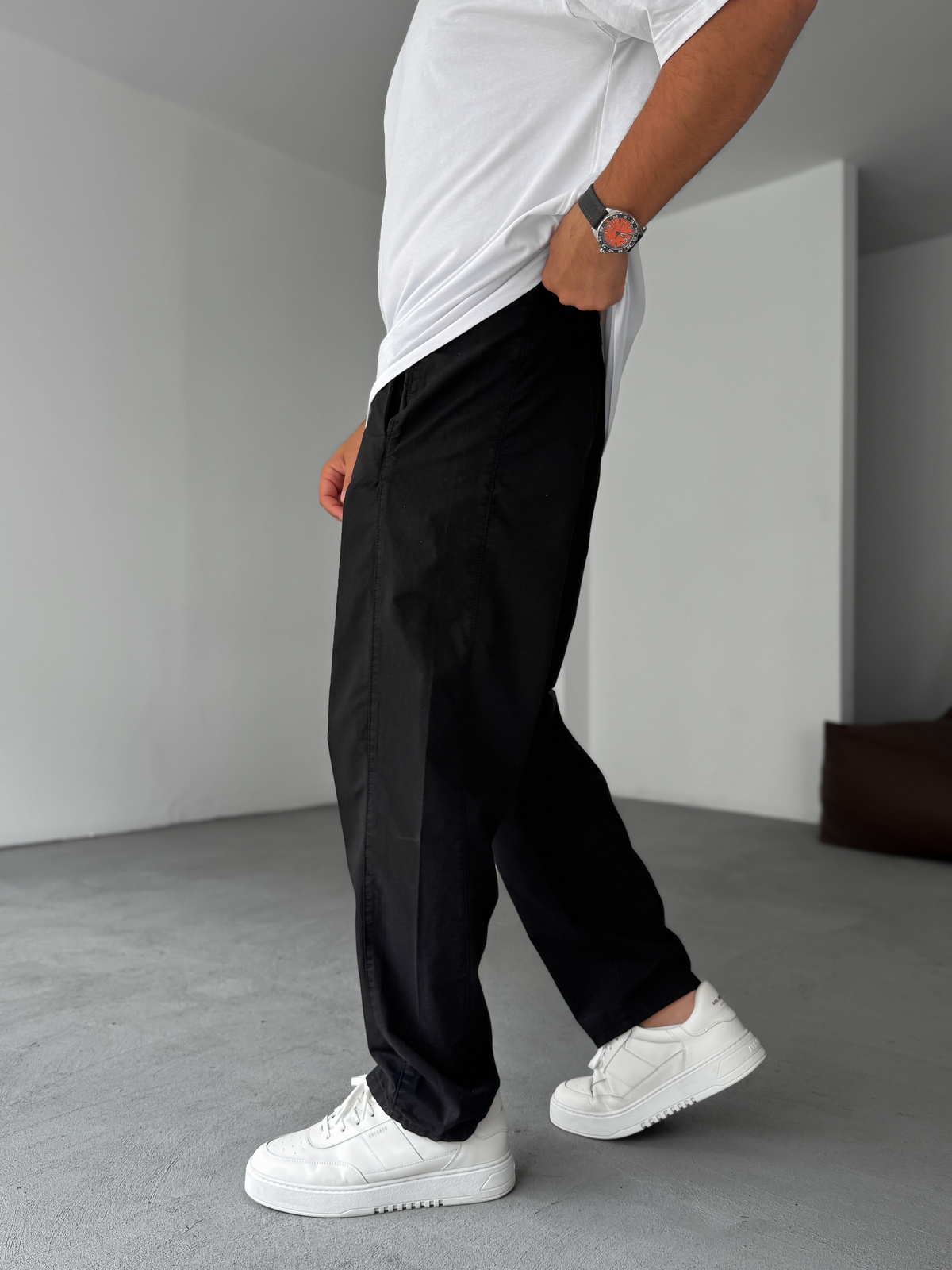 Siyah Yanı Dikişli Pantolon YP-5029