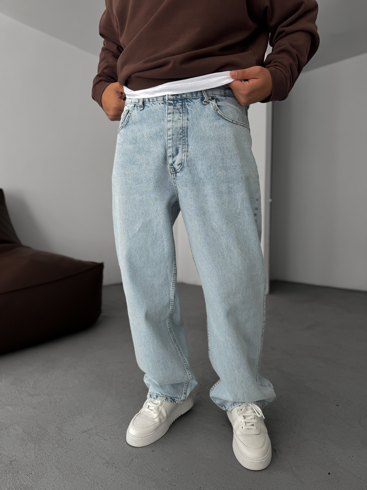 Buz Mavisi Baggy Jean YP-5025