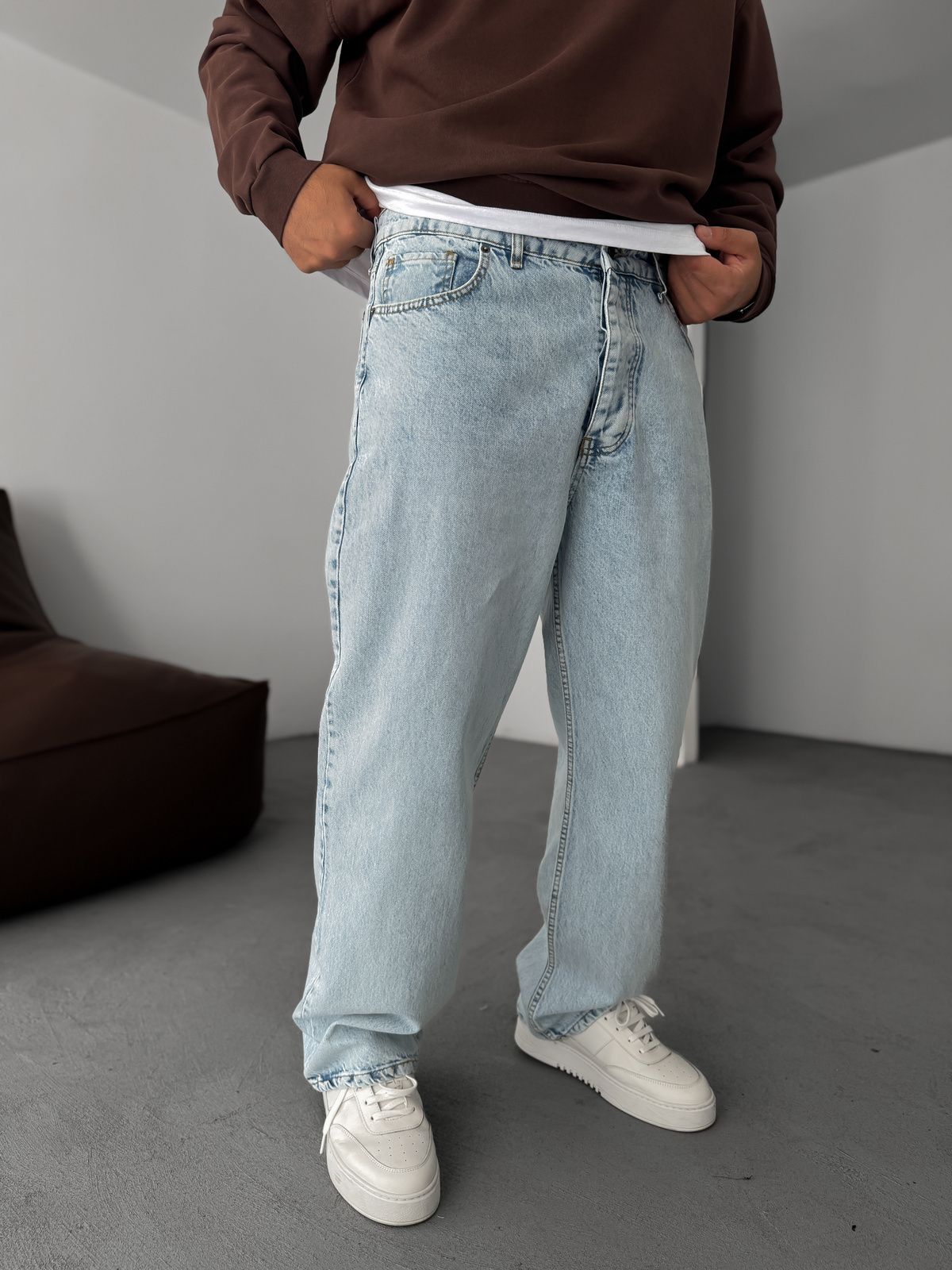 Buz Mavisi Baggy Jean YP-5025