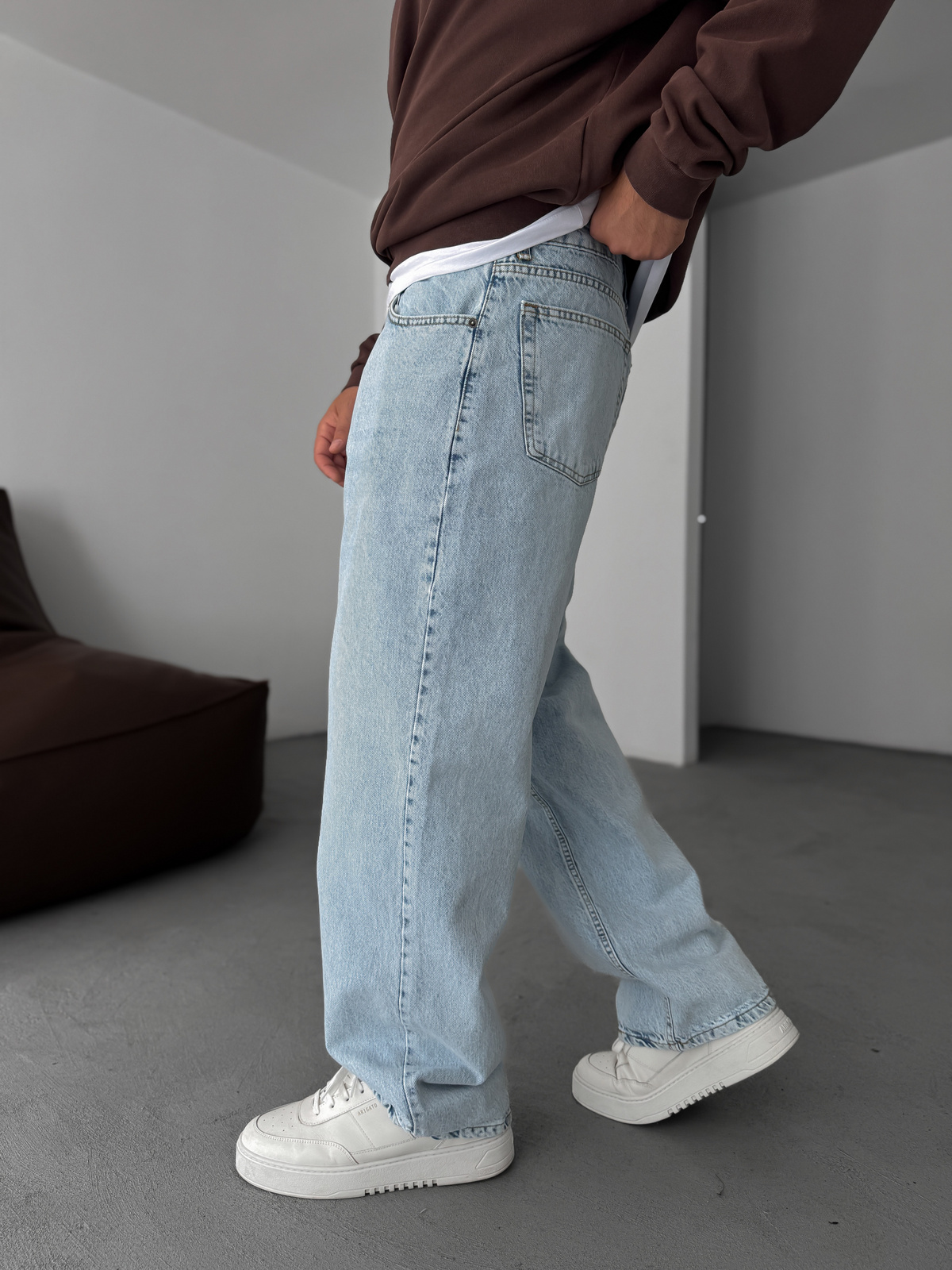 Buz Mavisi Baggy Jean YP-5025