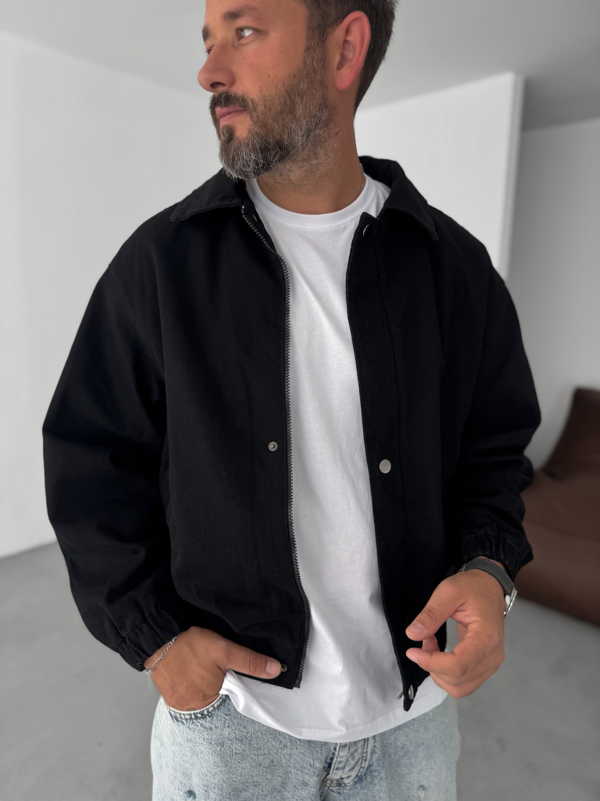 Siyah Kot Bomber Ceket STK-8023