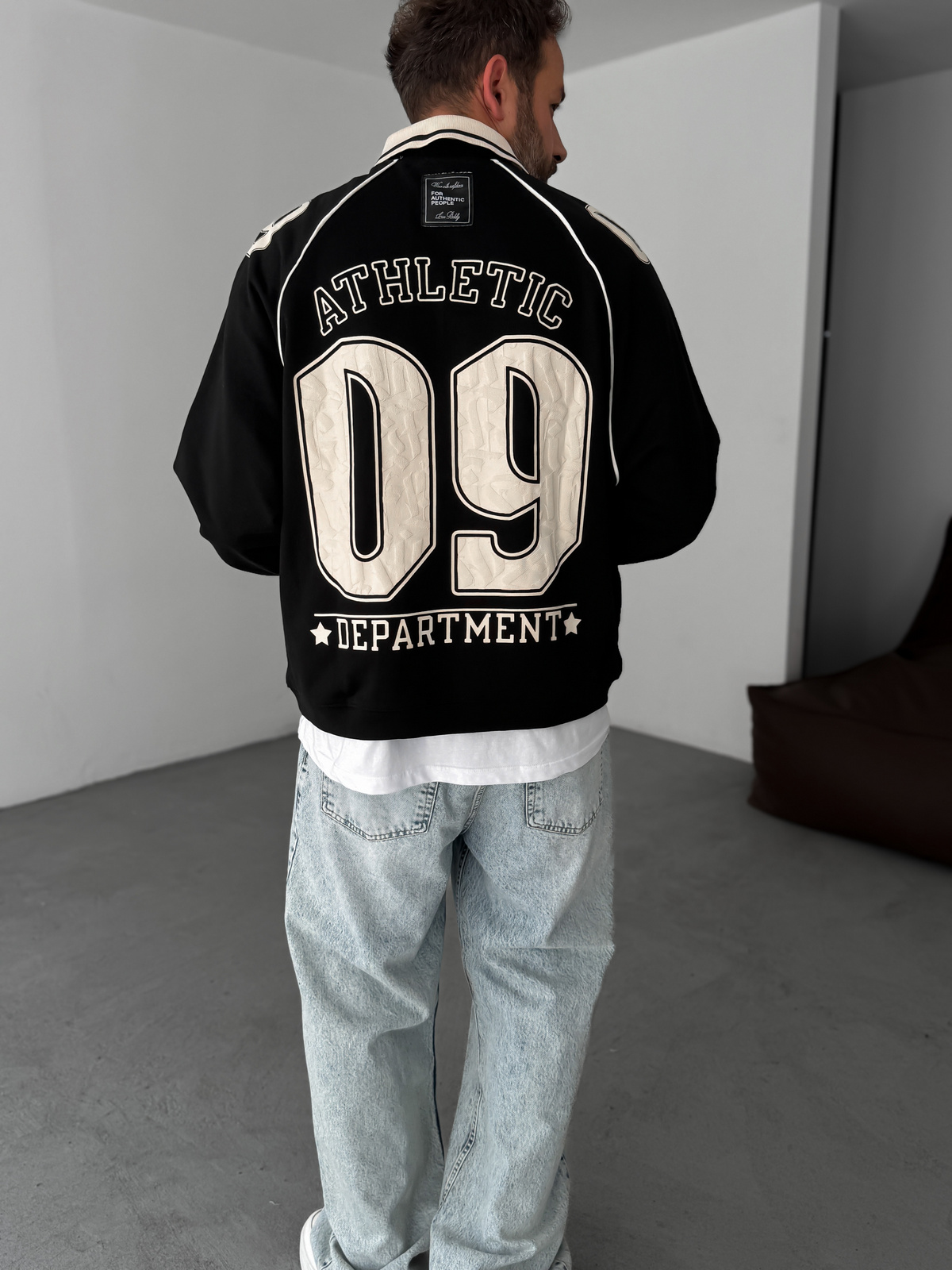 Siyah 09 Kabartmalı Sweatshirt JJ-129