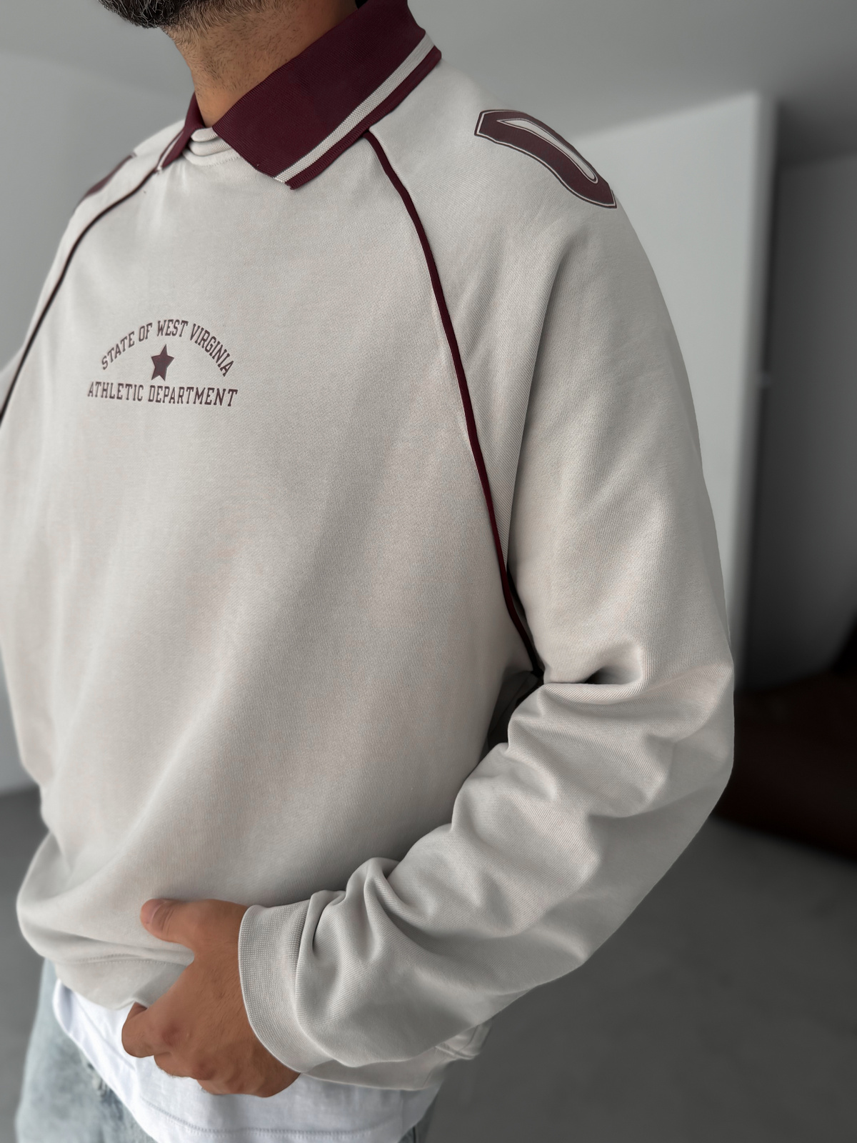 Ice Gri 09 Kabartmalı Sweatshirt JJ-129