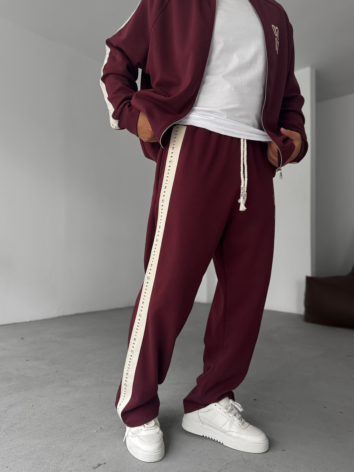 Bordo 0707 Baskılı Eşofman RES-1132