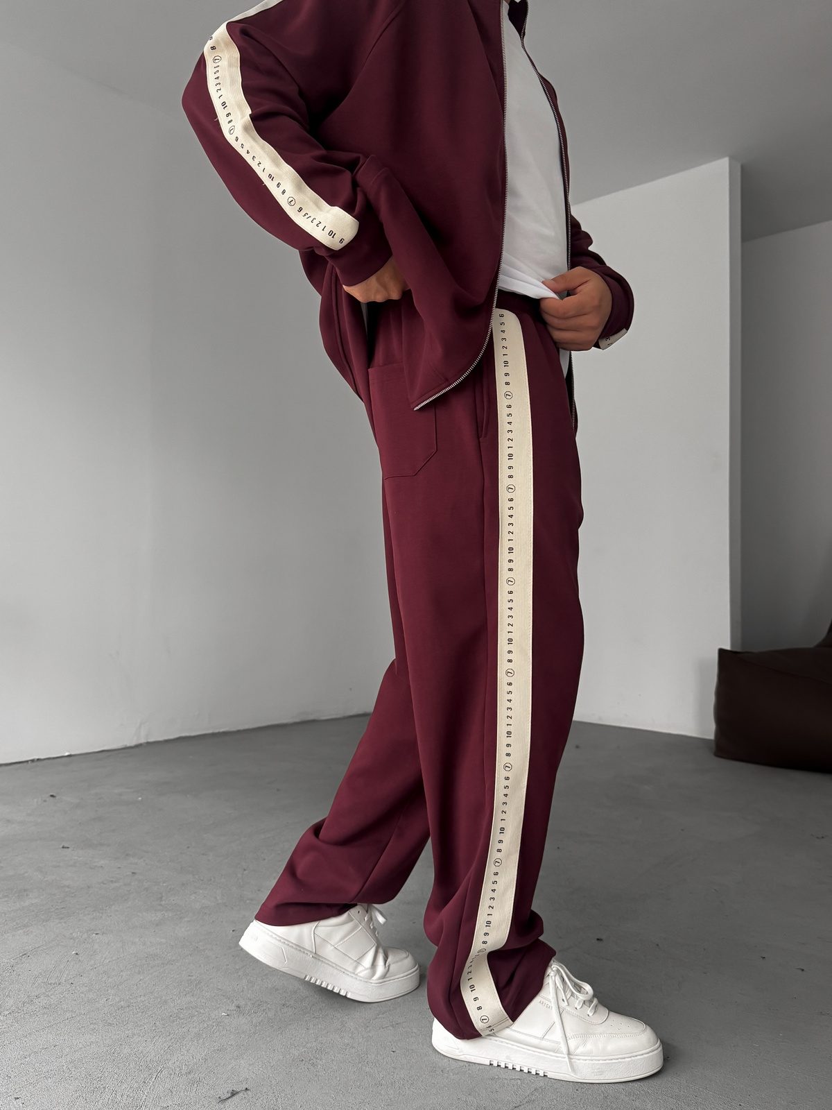 Bordo 0707 Baskılı Eşofman RES-1132