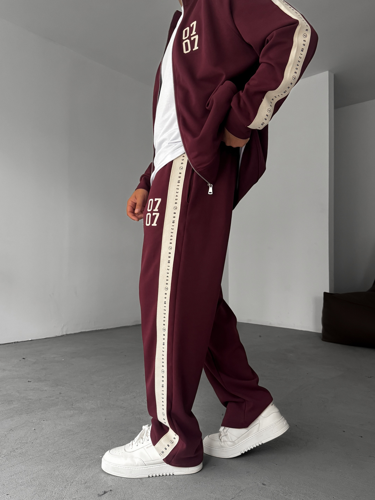 Bordo 0707 Baskılı Eşofman RES-1132