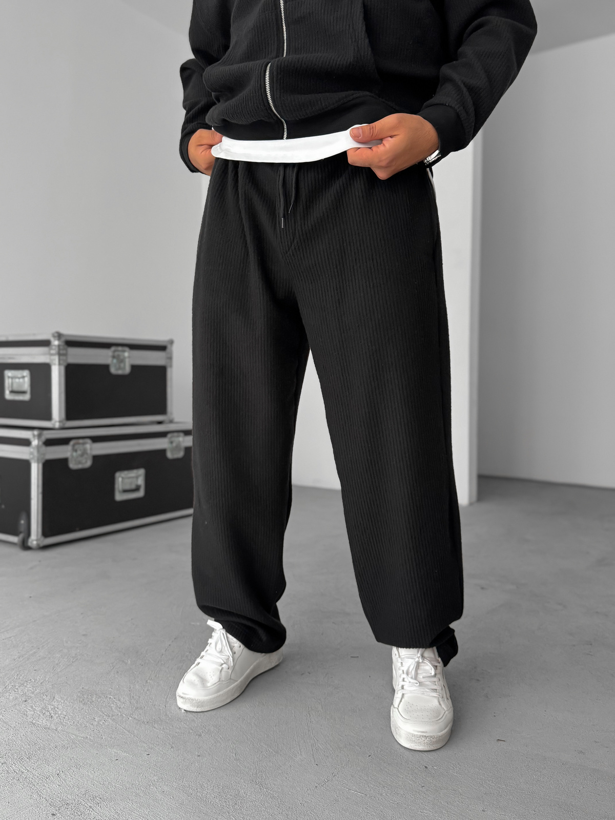 Siyah Jakar Baggy Eşofman HM-0014