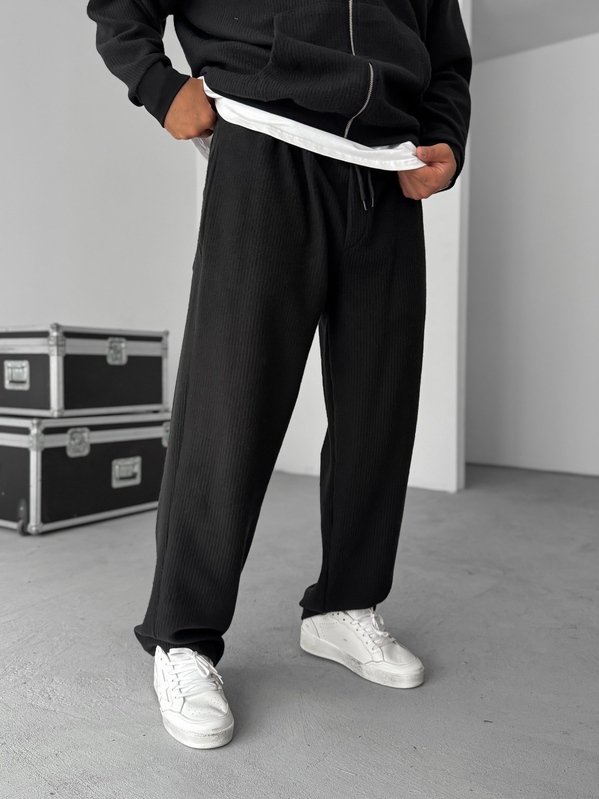 Siyah Jakar Baggy Eşofman HM-0014