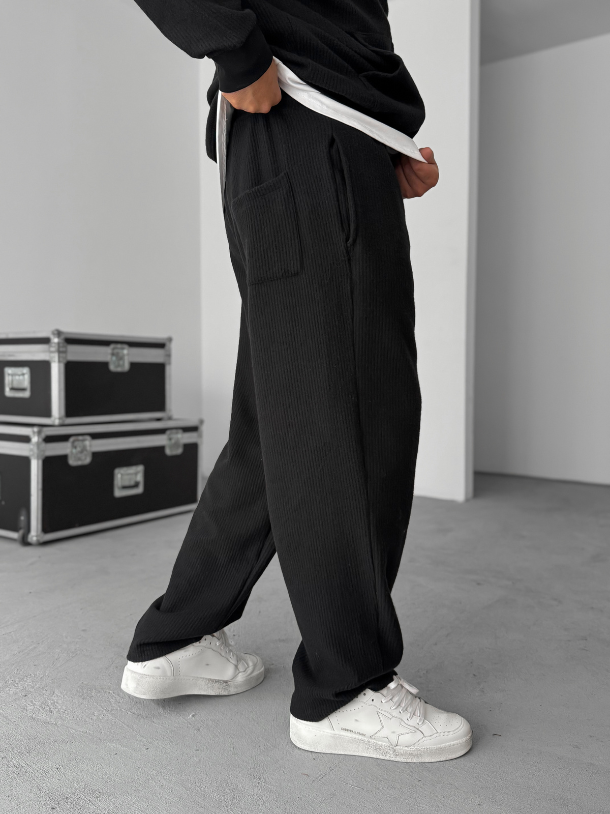 Siyah Jakar Baggy Eşofman HM-0014