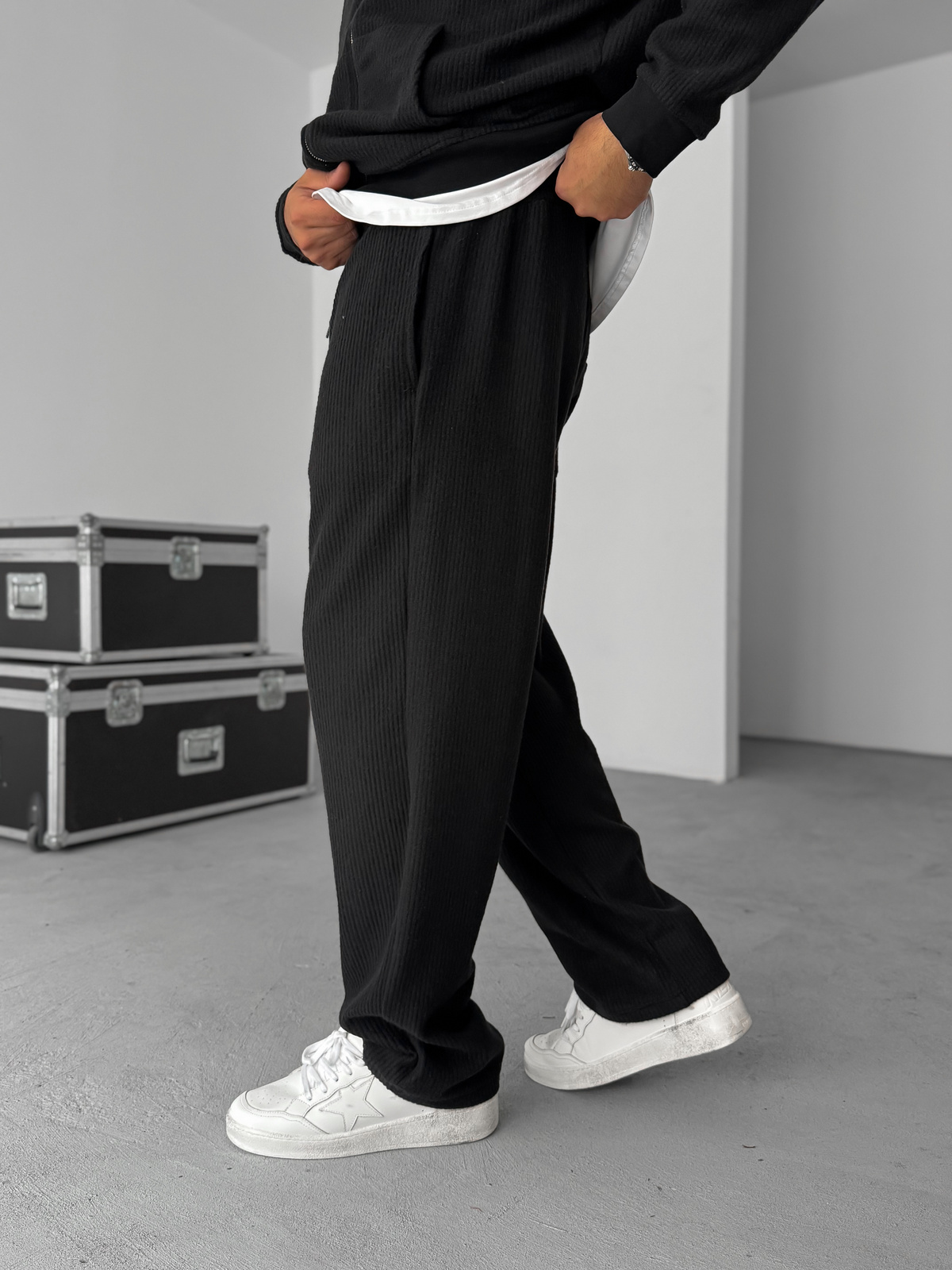 Siyah Jakar Baggy Eşofman HM-0014